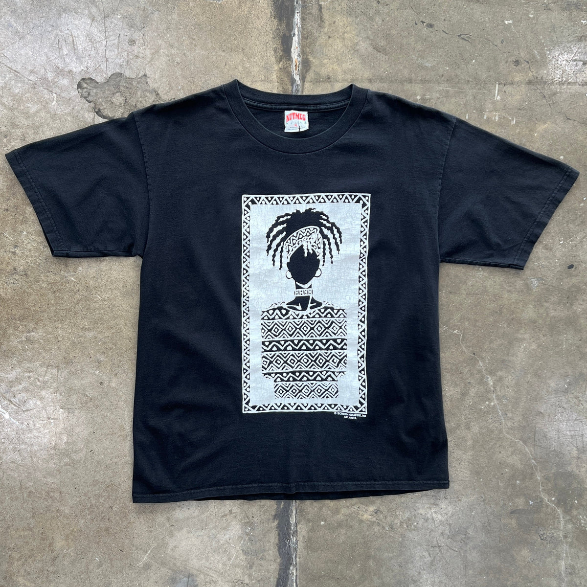 90s African Woman Screen Graffix Art Tee