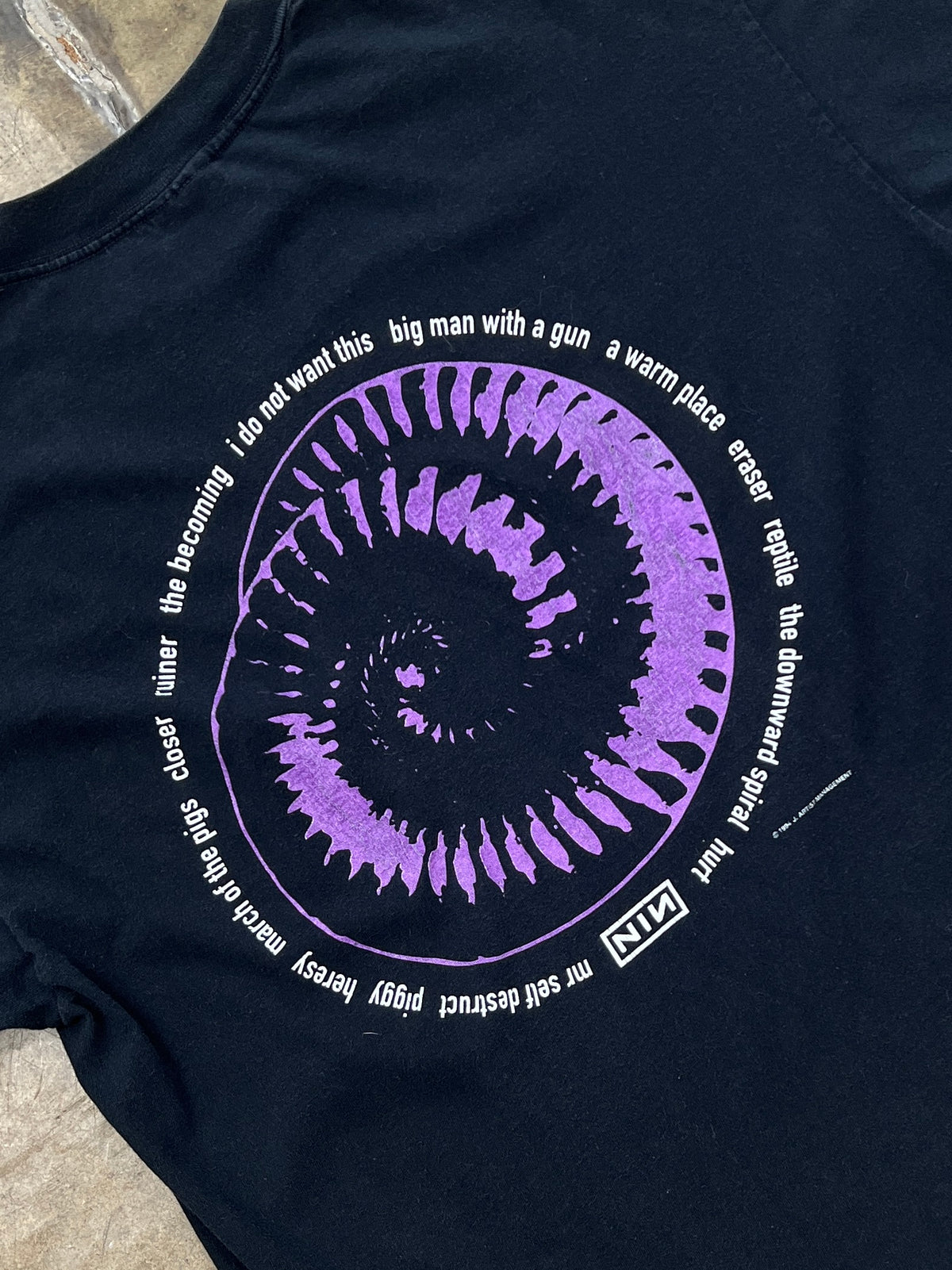 1994 Nine Inch Nails NIN The Downward Spiral Band Tee