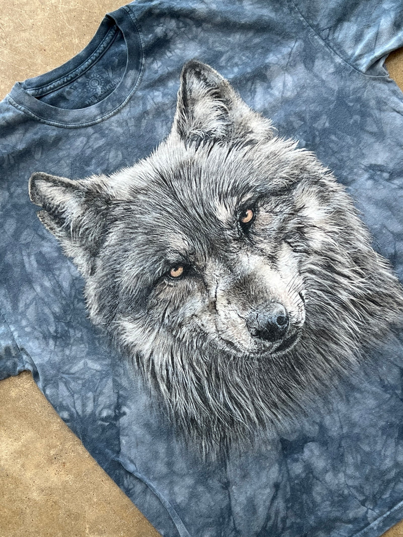 Dyed Wolf Front Graphic Nature Tee XL