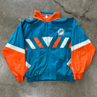 Vintage NFL Game Day Miami Dolphins Logo 7 Windbreaker XL