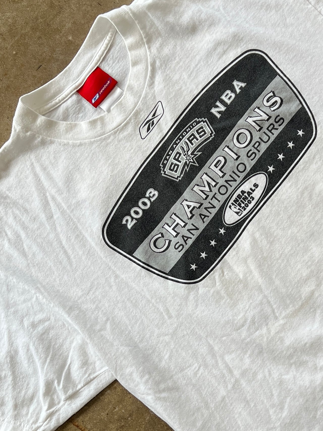 Reebok 2003 NBA Finals San Antonio Spurs Champions Roster Tee