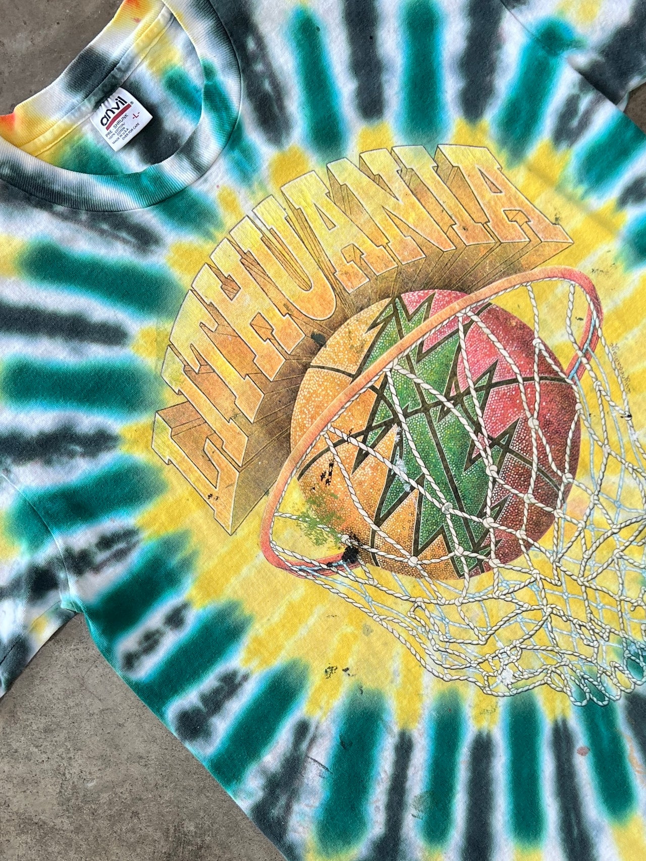 1996 Lithuanian National Basketball Olympics Grateful Dead Tee