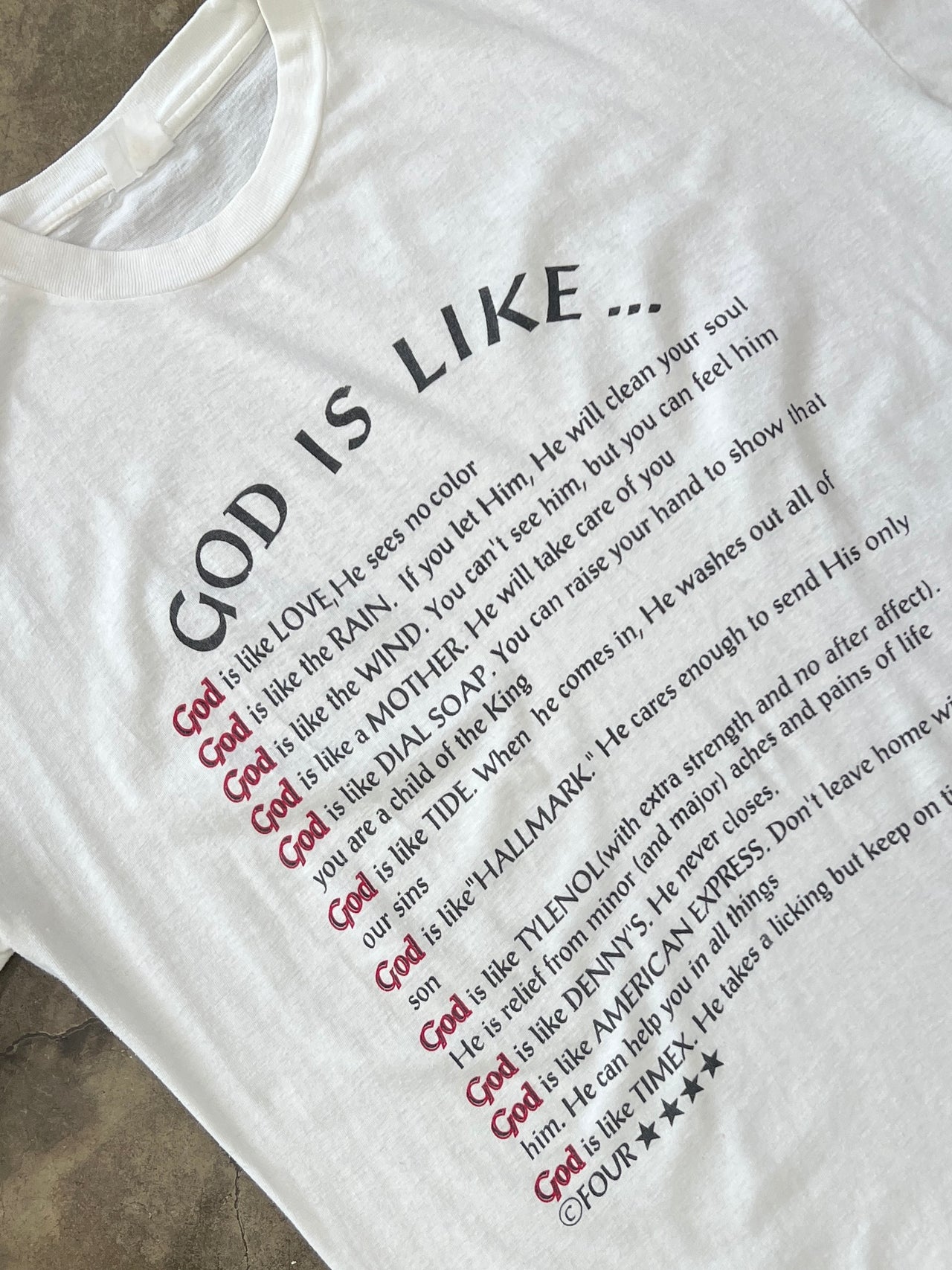 God Is Like Religious Love Jesus Tee