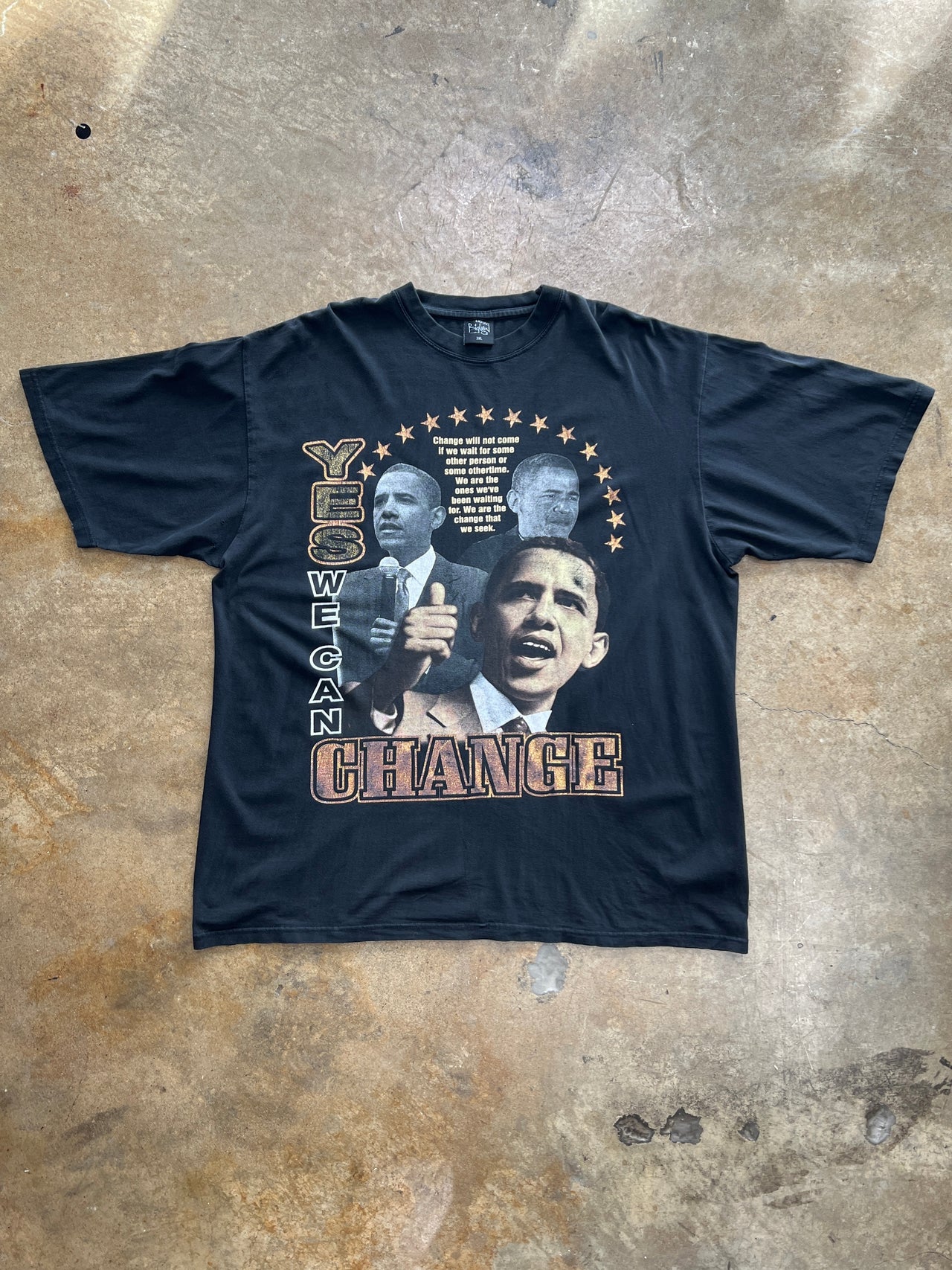 Obama We Can Change Rap Style Tee