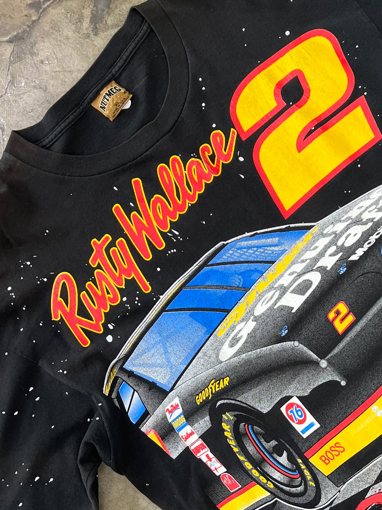 AOP Rusty Wallace Midnight Rider Racing Nutmeg Tee