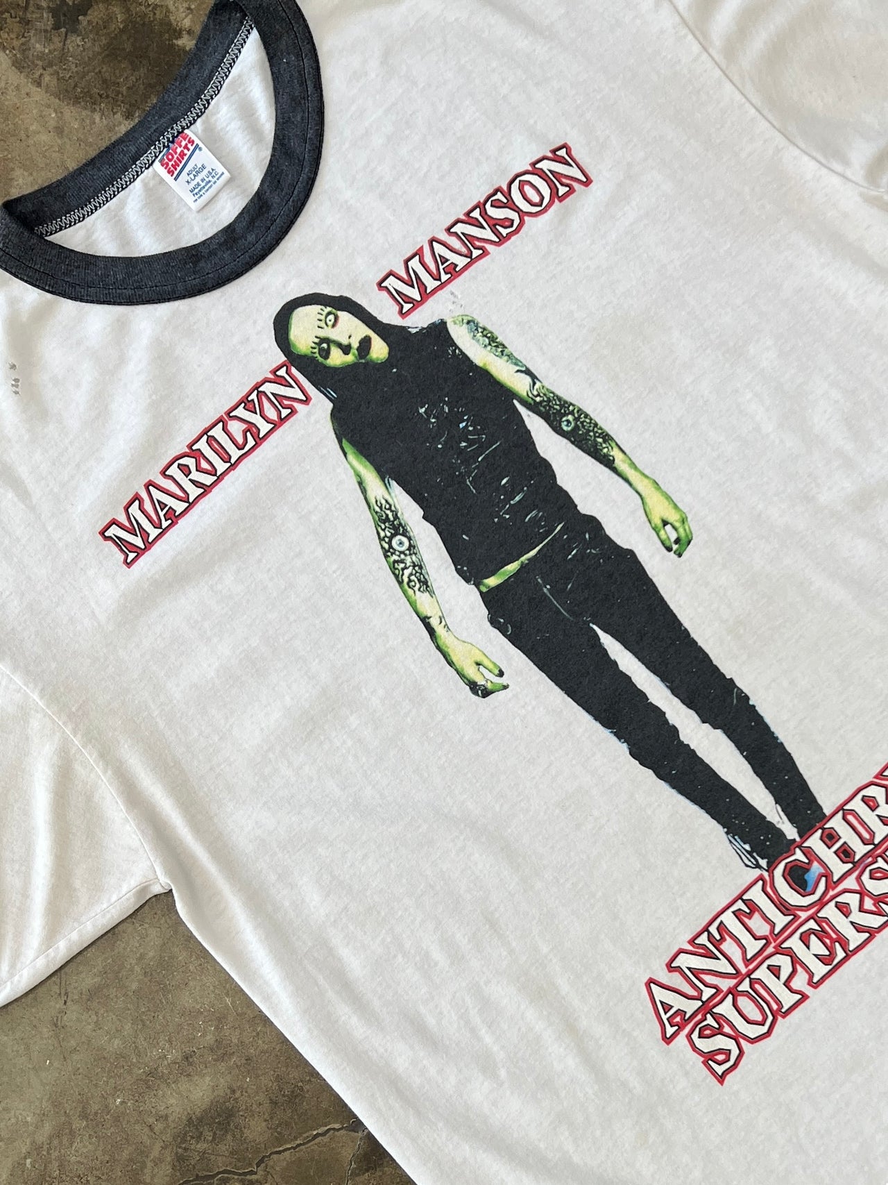 1995 Marilyn Manson Antichrist Superstar Ringer Band Tee