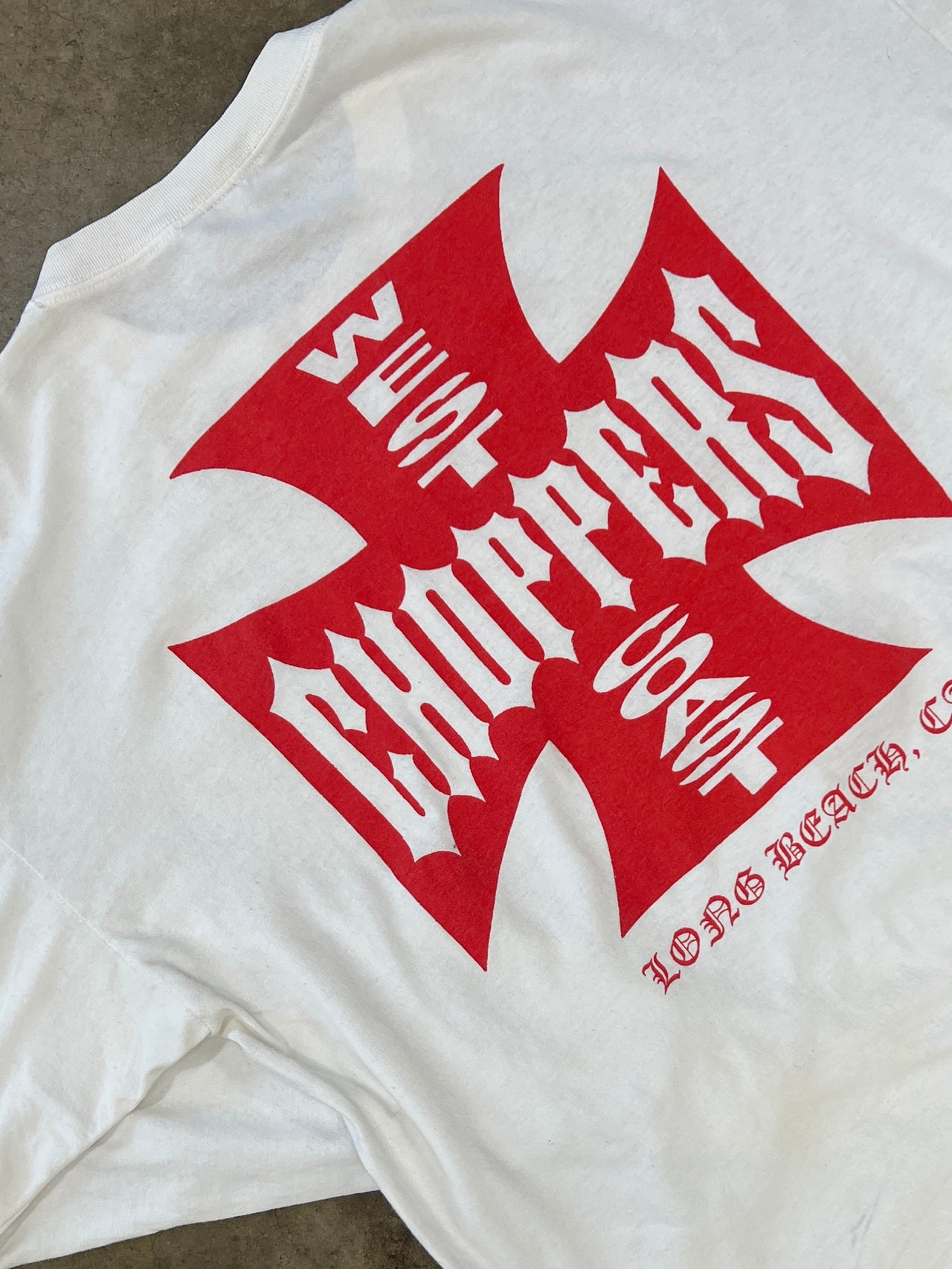 West Coast Choppers For Life Flame Sleeve Red Cross Tee Allsport