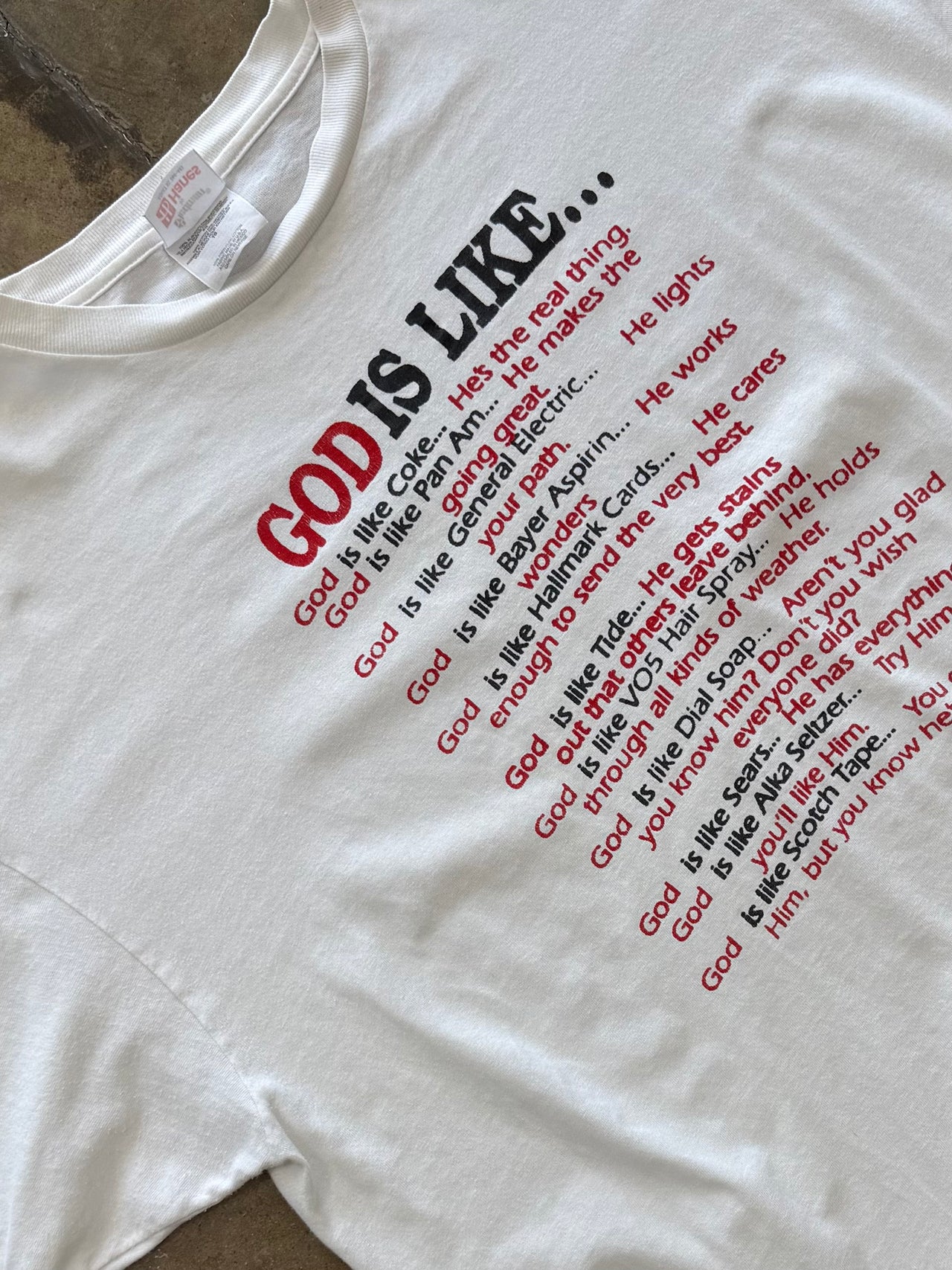 God is Like... Religious Jesus List Tee