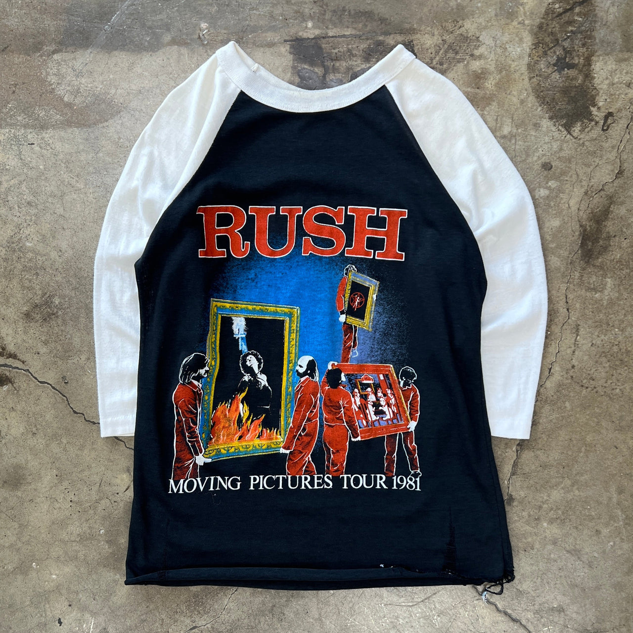 1981 Rush Moving Pictures Tour Raglan Tee
