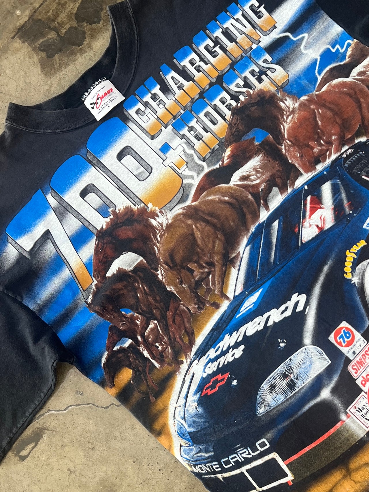 1997 Dale Earnhardt Goodwrench Charging Horses Racing Tee