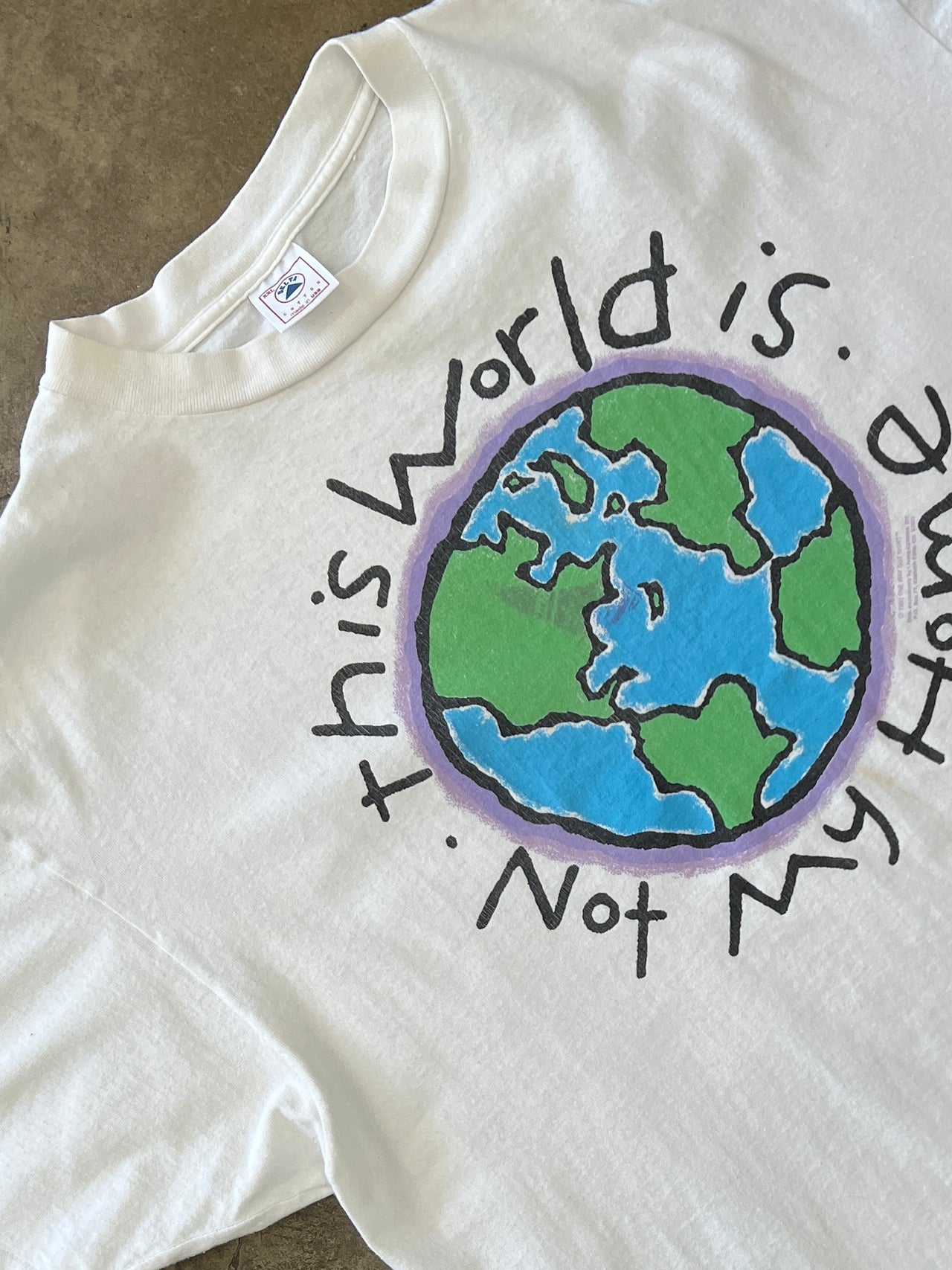 1992 Religious This World is Not My Home Jesus Earth Tee