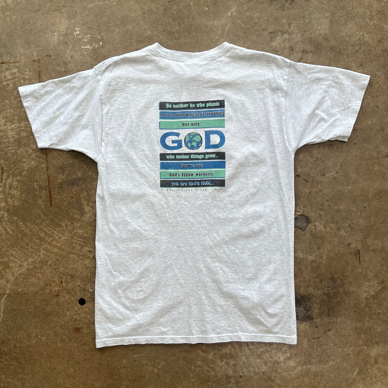 God Religious Earth Corinthians Bible Verse Tee