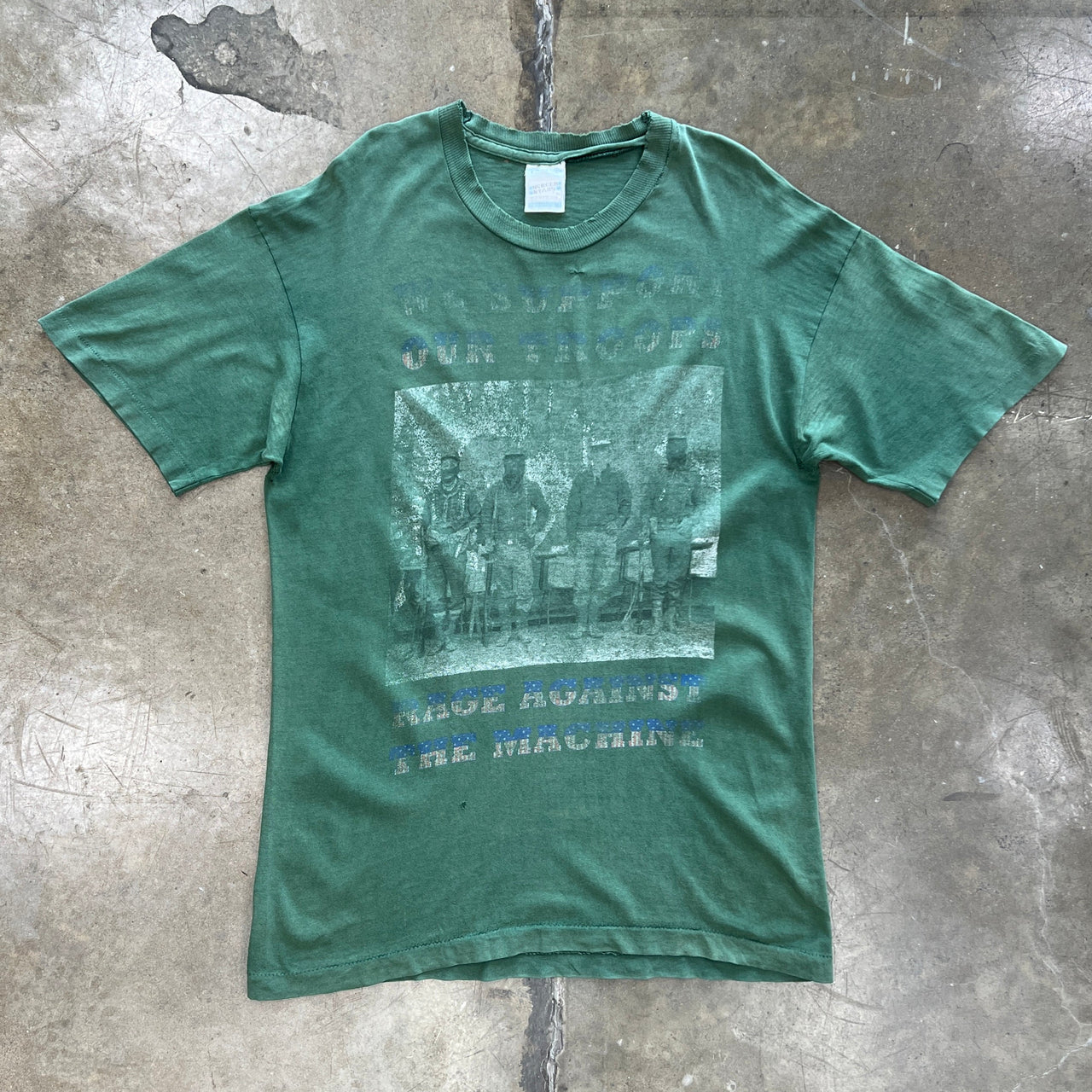 90s Rage Against the Machine We Support Our Troops Band Distressed Tee