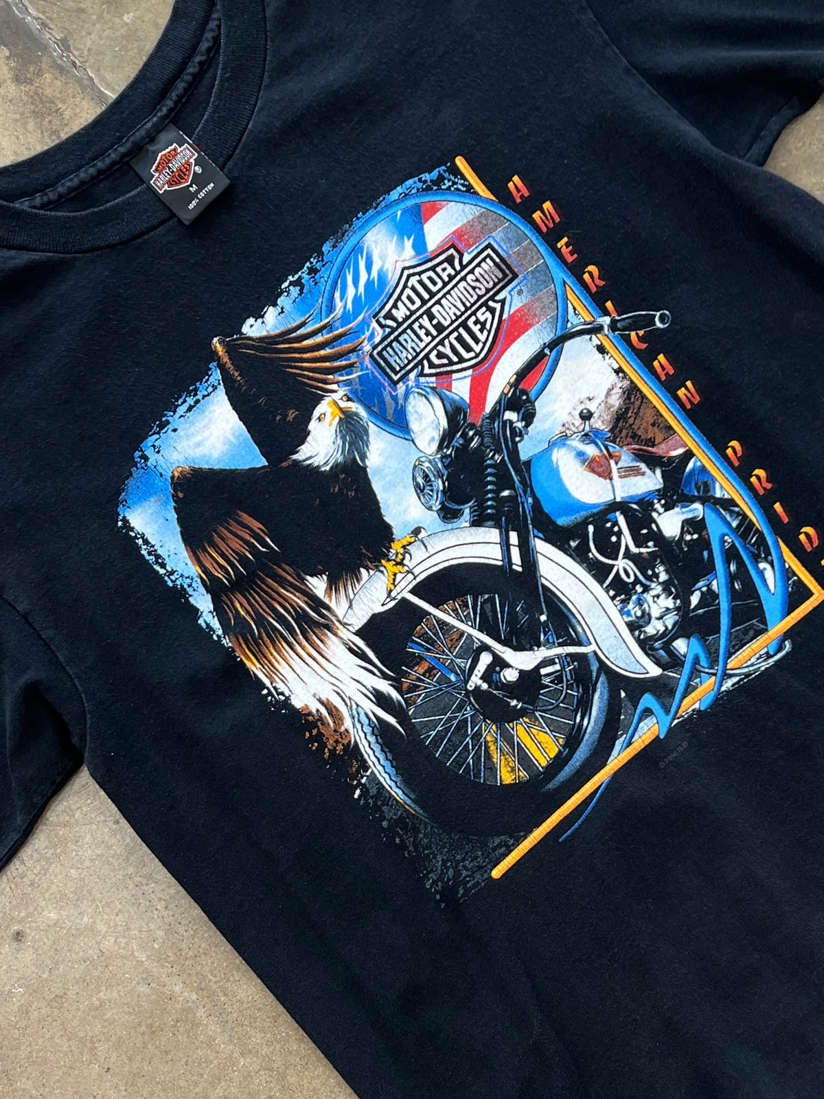 1996 Harley Davidson American Pride Eagle Motorcycle Tee