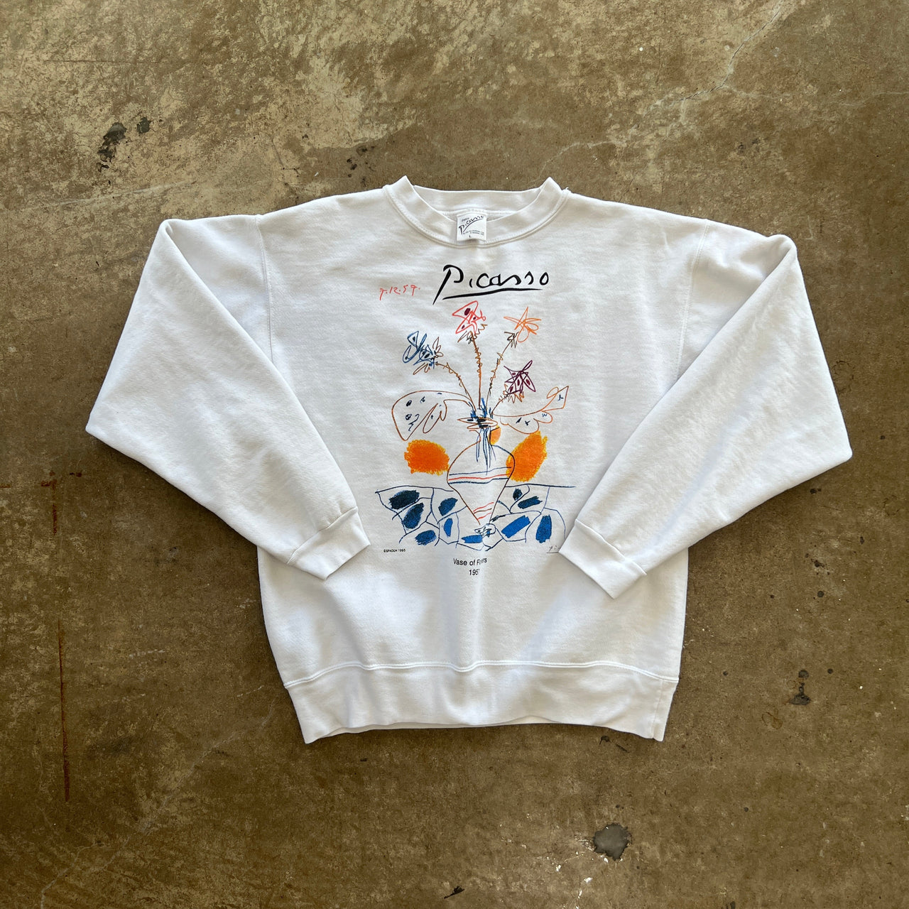 1995 Pablo Picasso Vase of Flowering Art Crewneck
