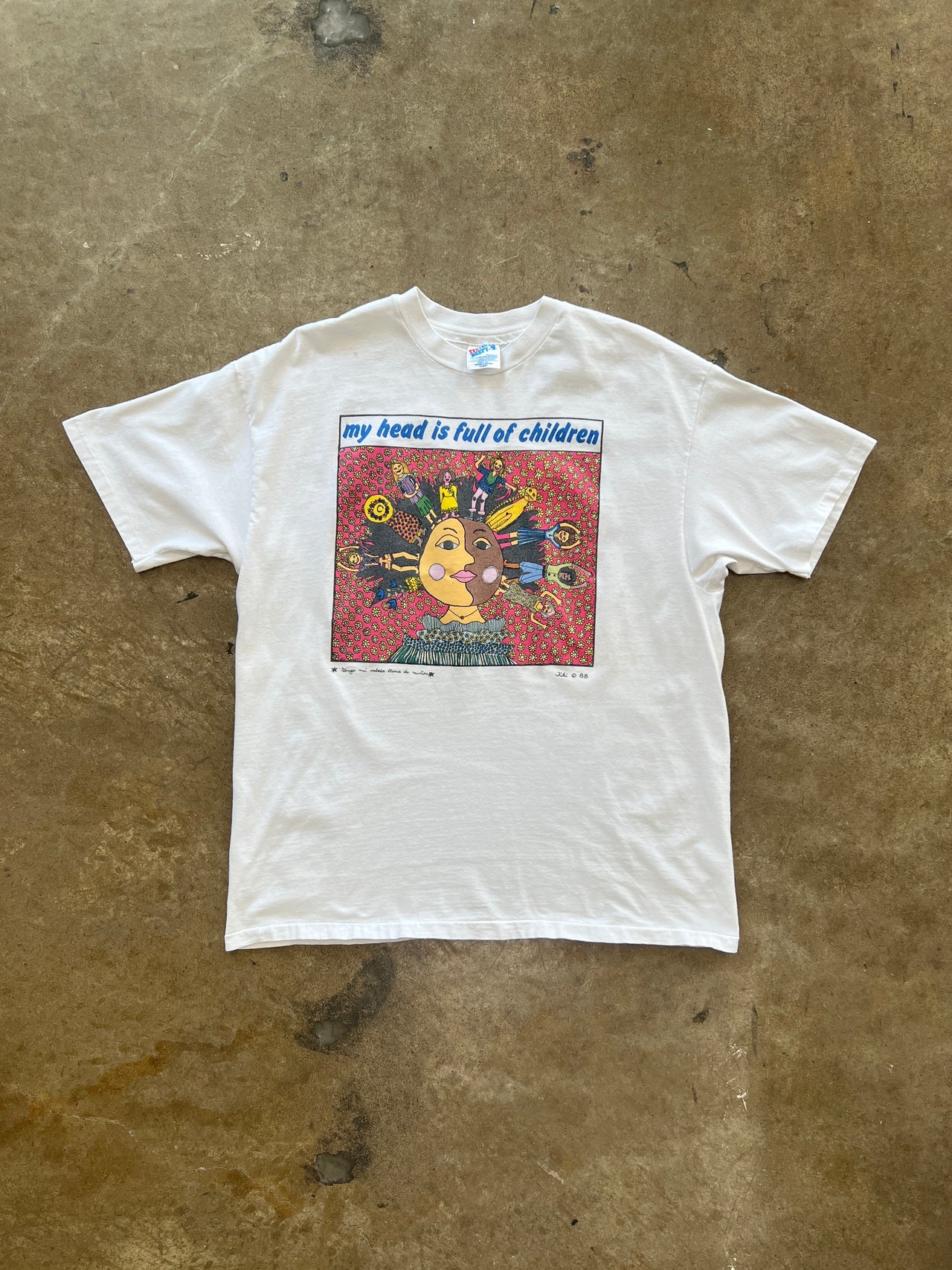 1988 My Head is Full of Children Art Single Stitch Tee