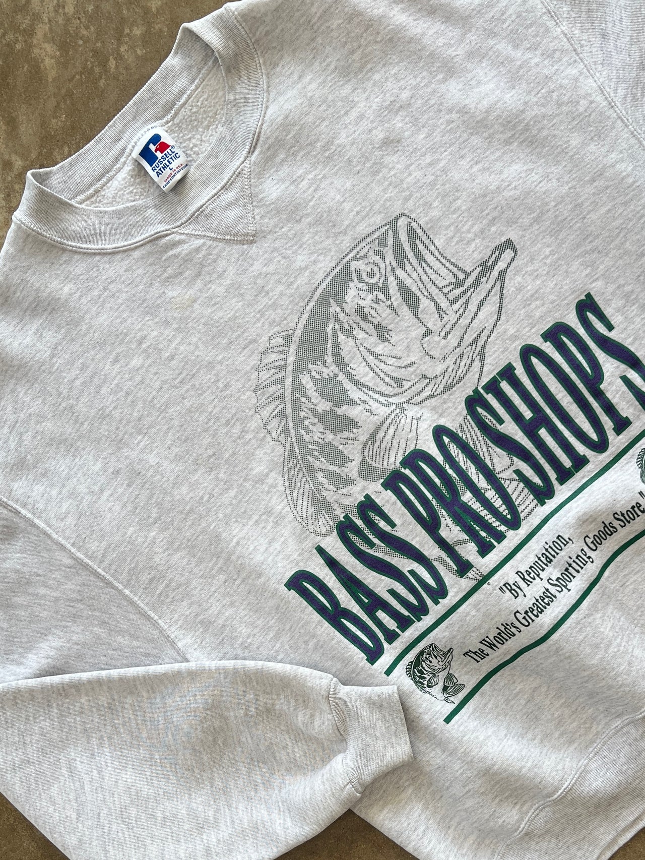 V-notch Russell Athletic Bass Pro Shop Crewneck