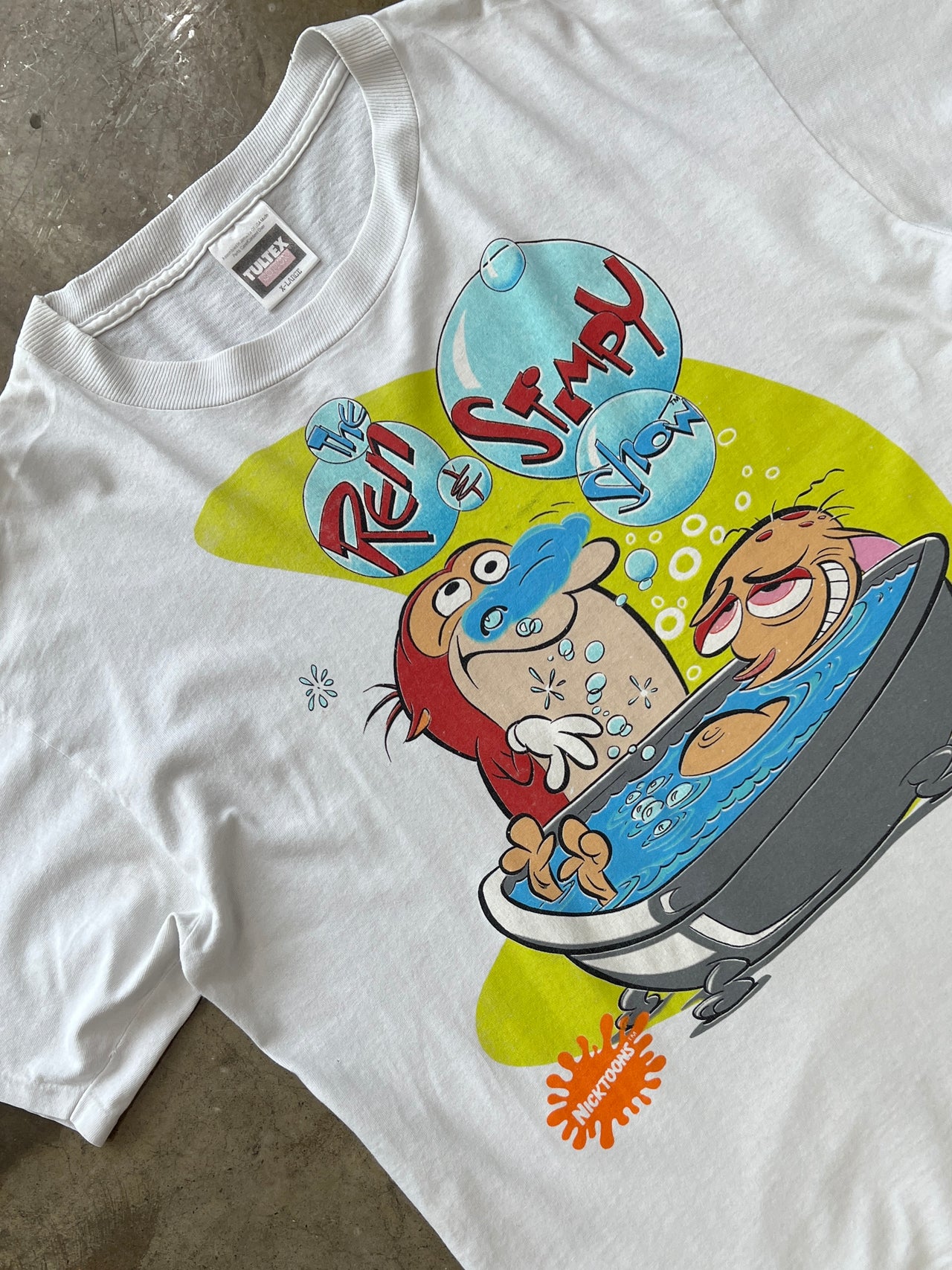 1992 The Ren and Stimpy Bathtub Single Stitch Tee