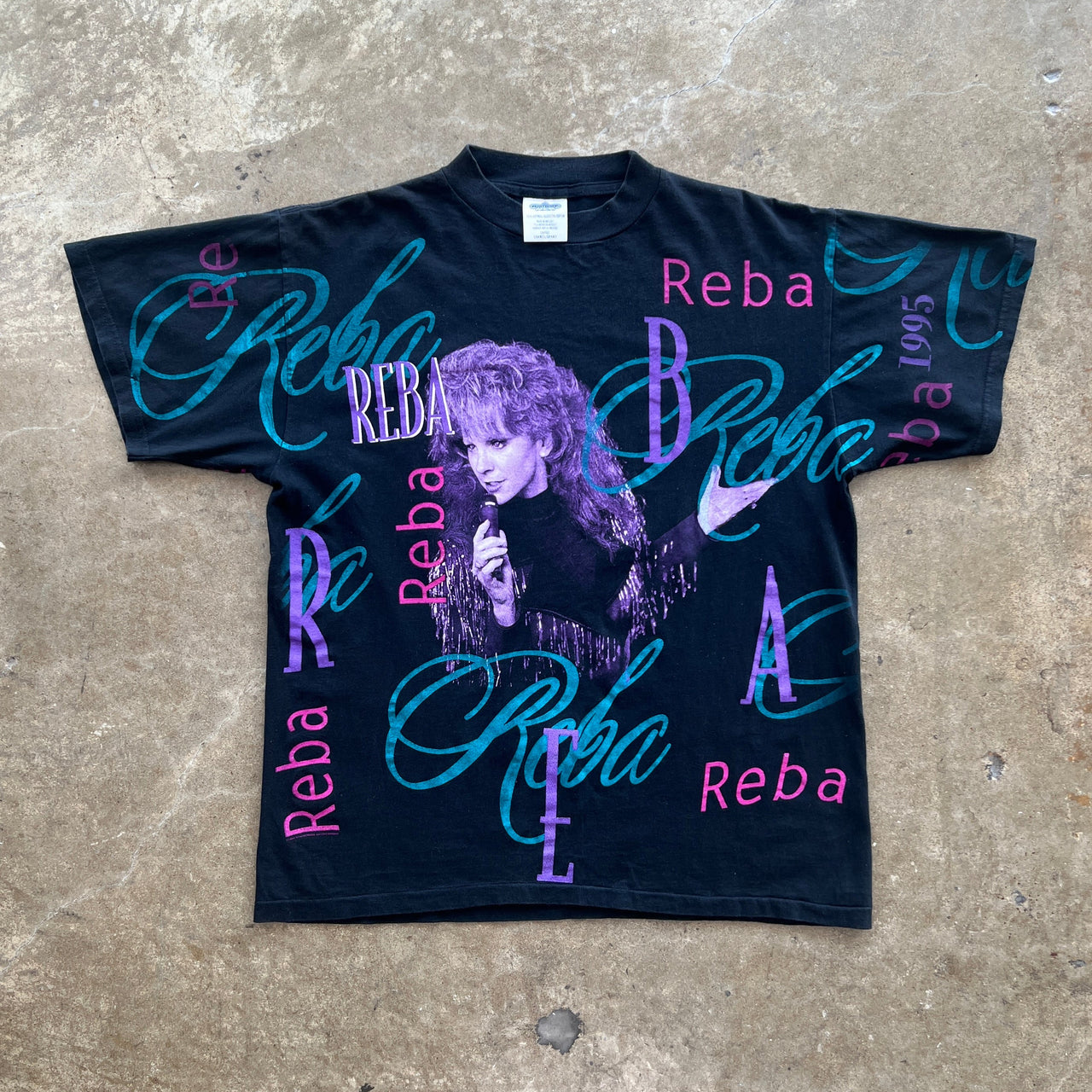 1995 Reba Country Music AOP Band Tee