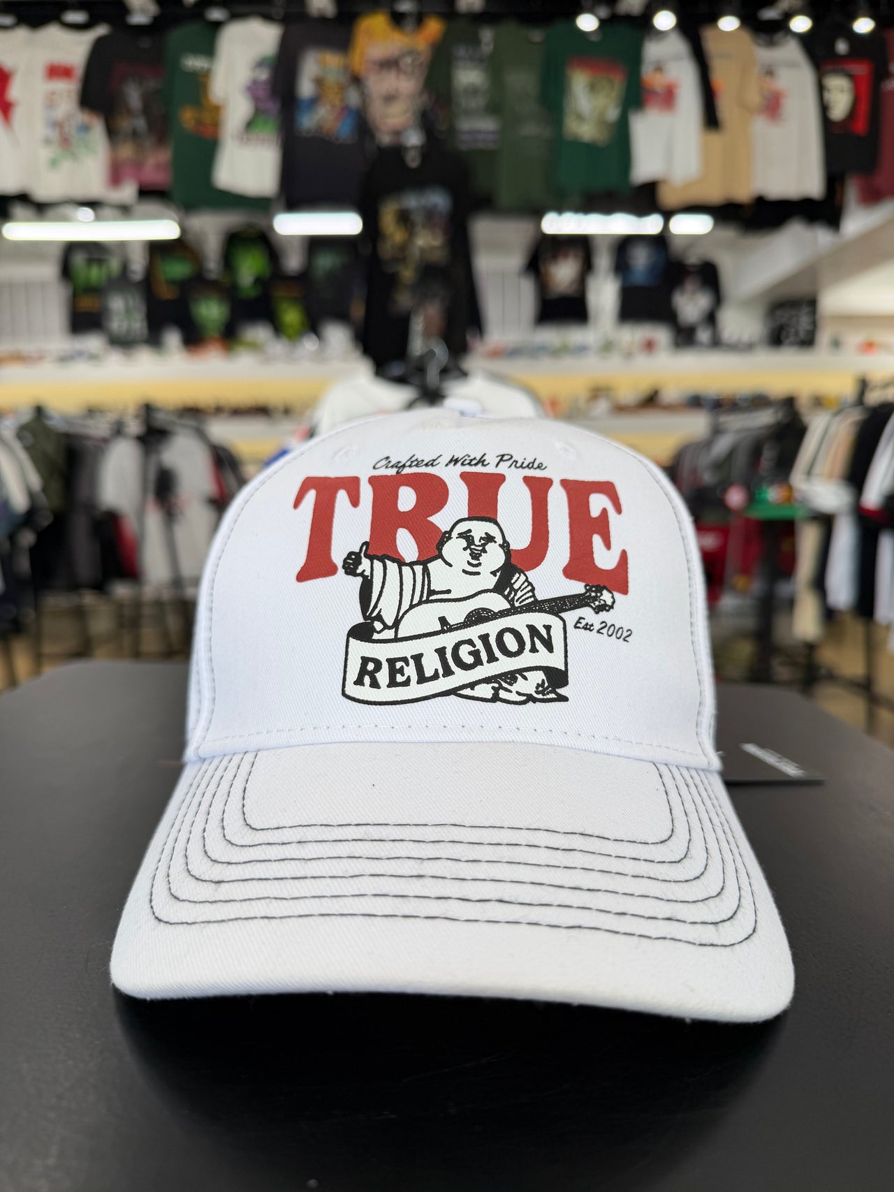 Y2K True Religion Puff Budda Snapback