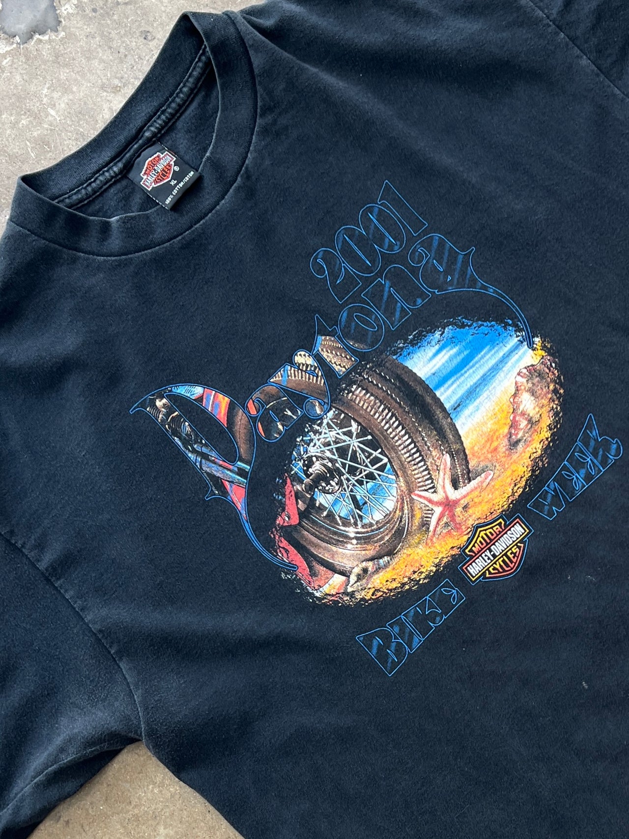 2001 Harley Davidson Bike Week Daytona Motorcycle Tee