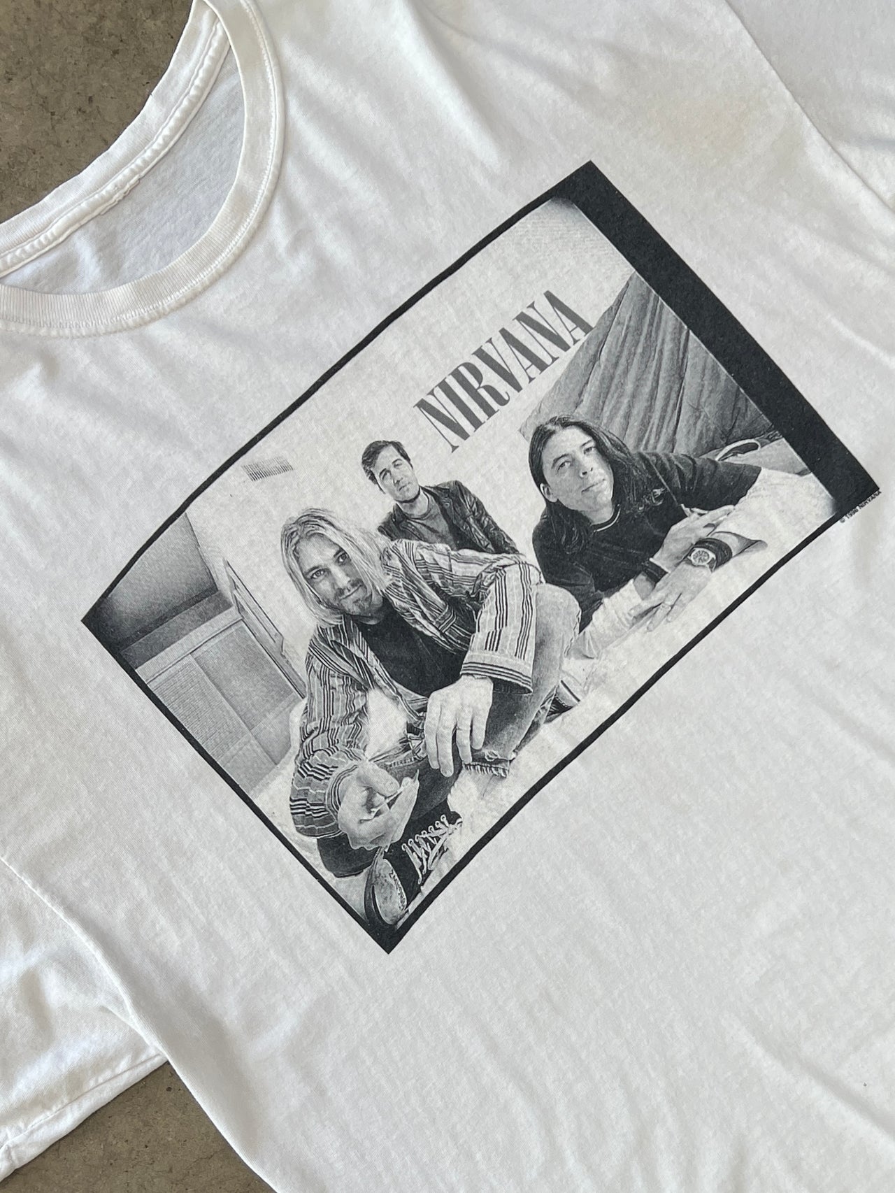 1996 Nirvana Kurt Cobain Band Photo Tee