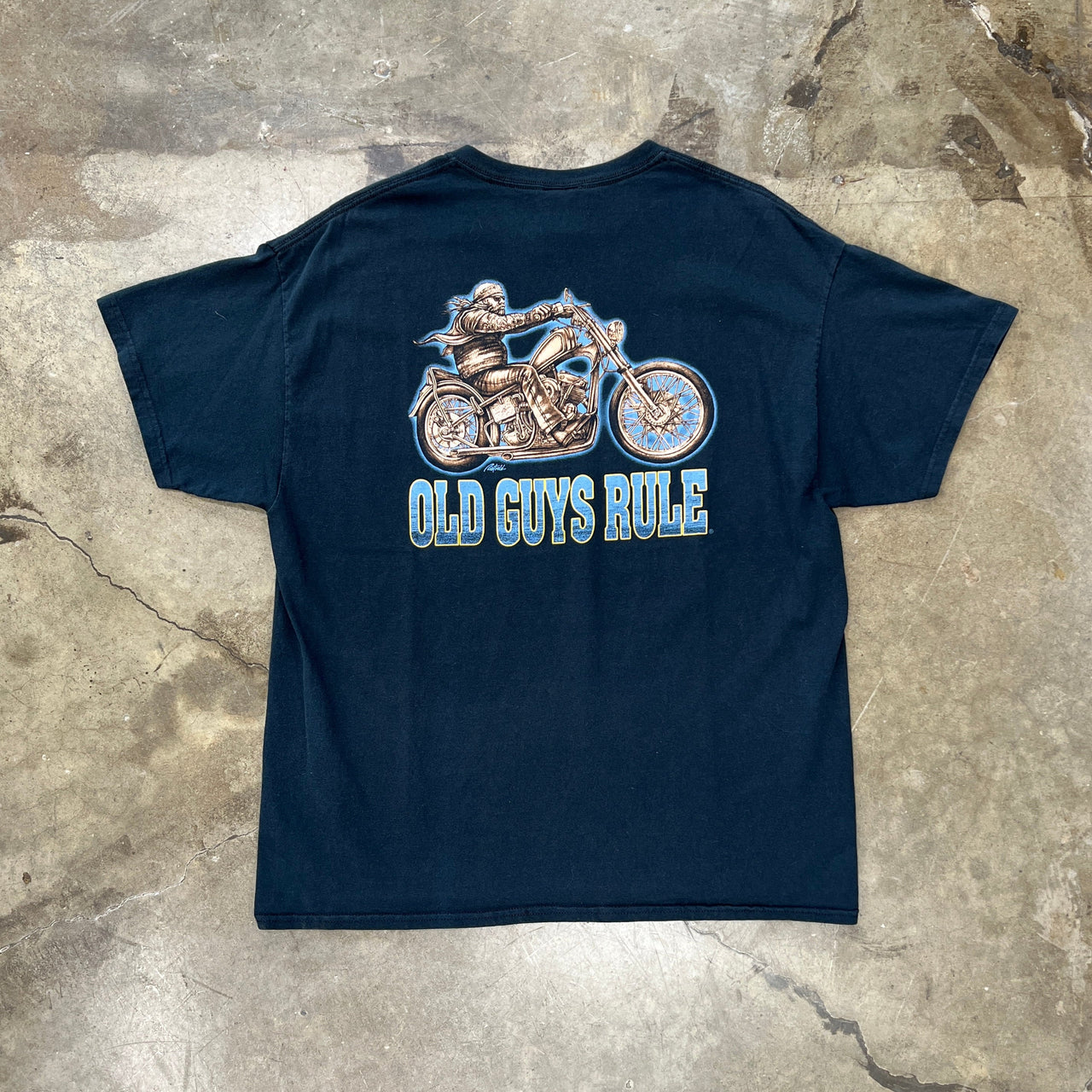 Old Guys Rule Motorcycle Biker Tee