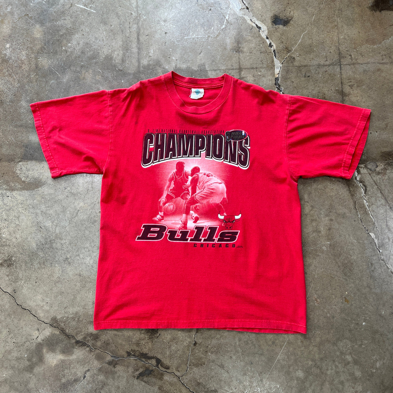 1991 NBA Champions Chicago Bulls Single Stitch Tee