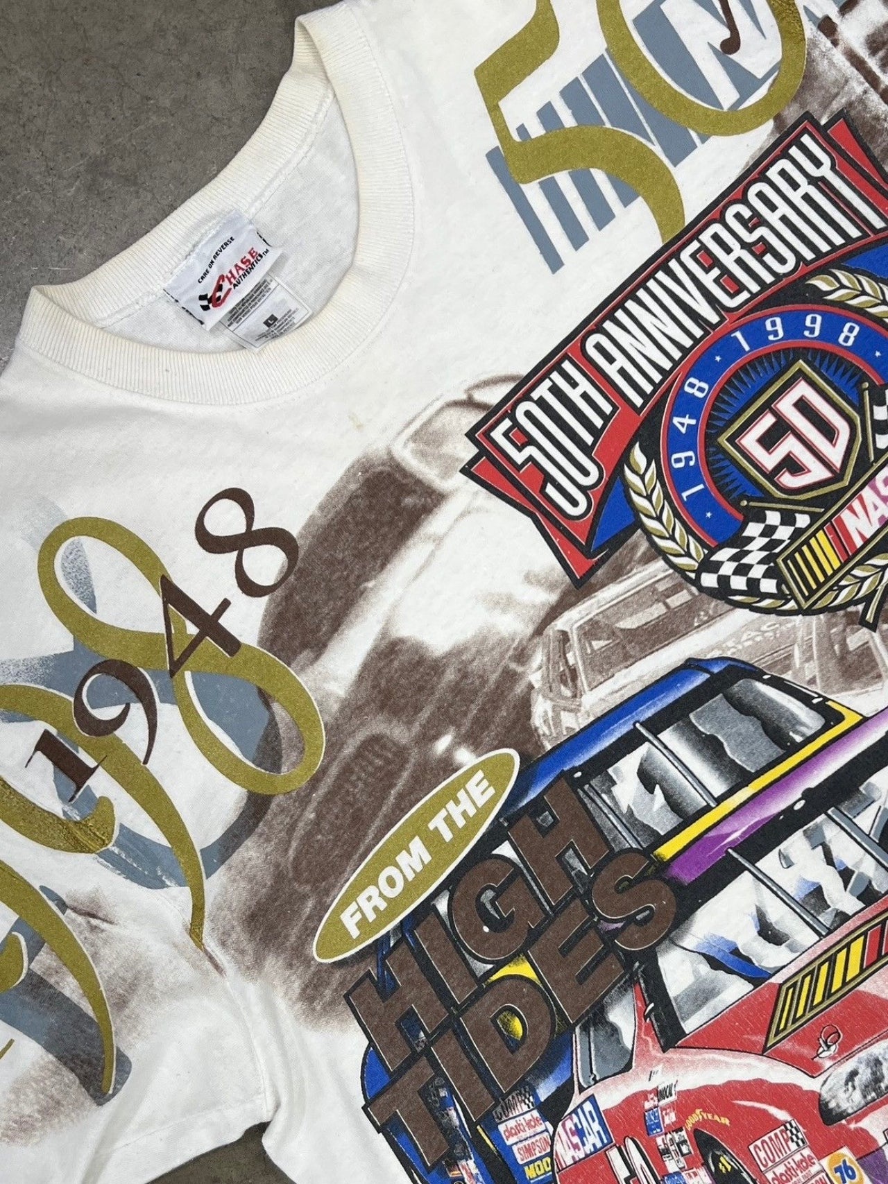 NASCAR AOP 1998 50th Anniversary From the High Tides Tee