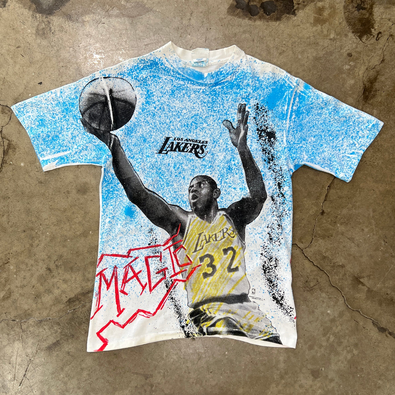 AOP Los Angeles Lakers Magic Johnson Basketball Tee