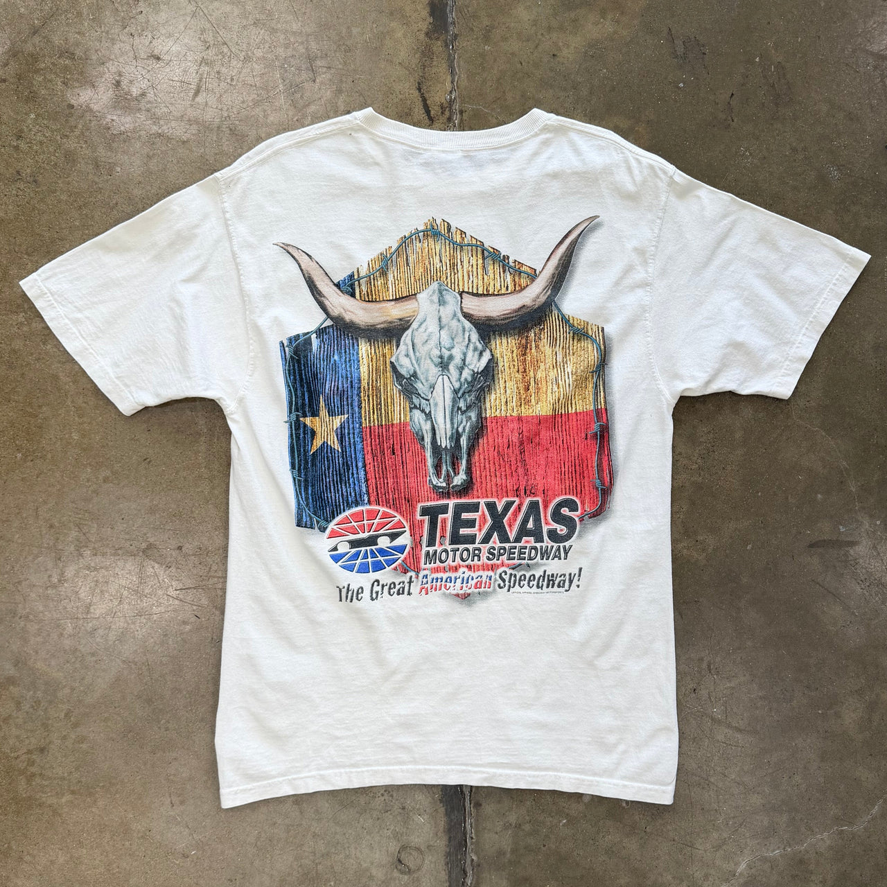 Texas Motor Speedway Longhorns Texas Flag Racing Tee