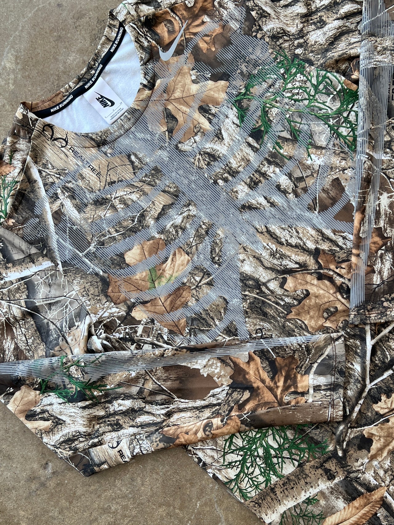 Nike Rela Tree Camo Skeleton Reflective Dri Fit Long Sleeve