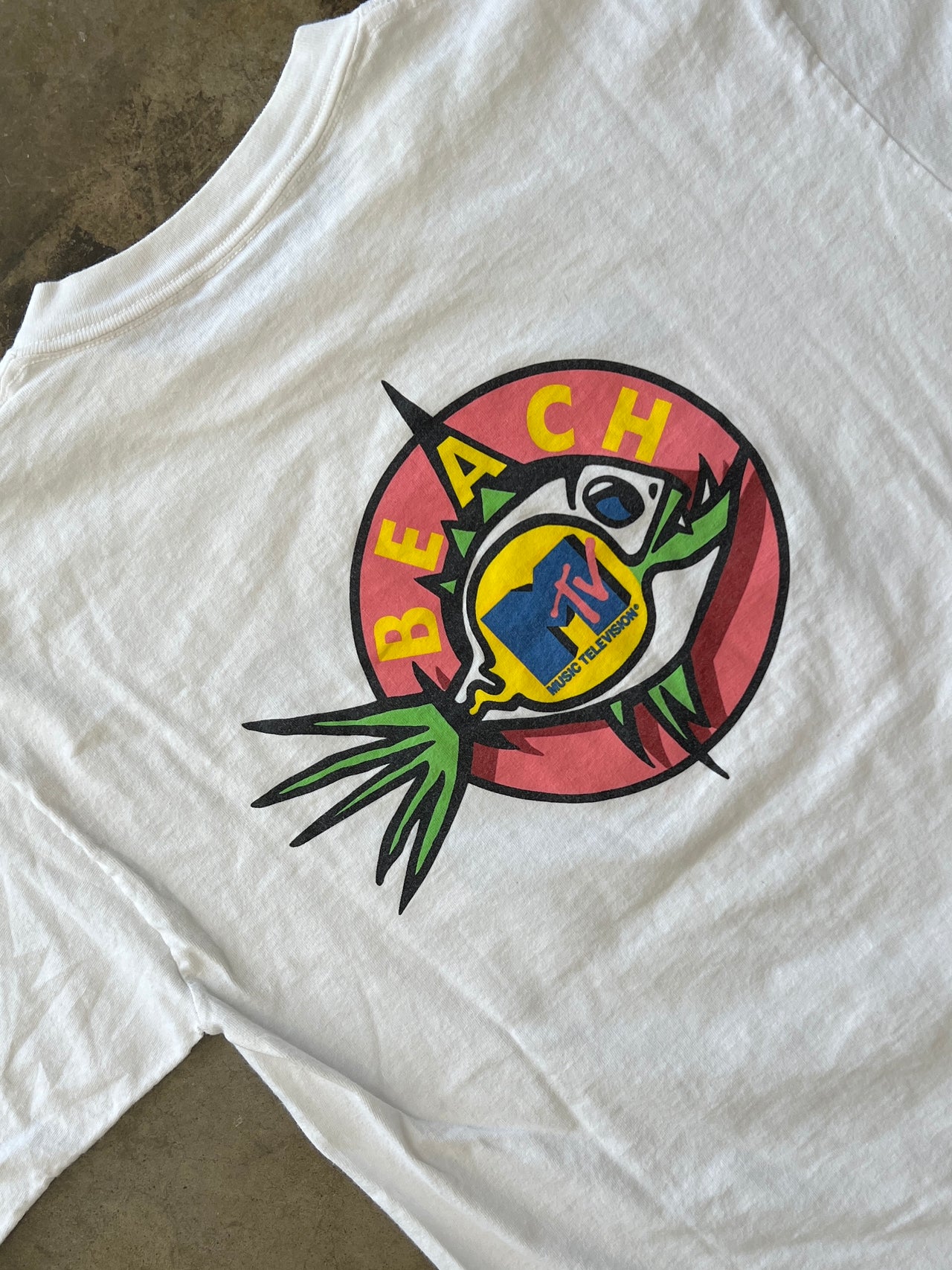 90s MTV Beach Trident Gum Promo Tee Single Stitch