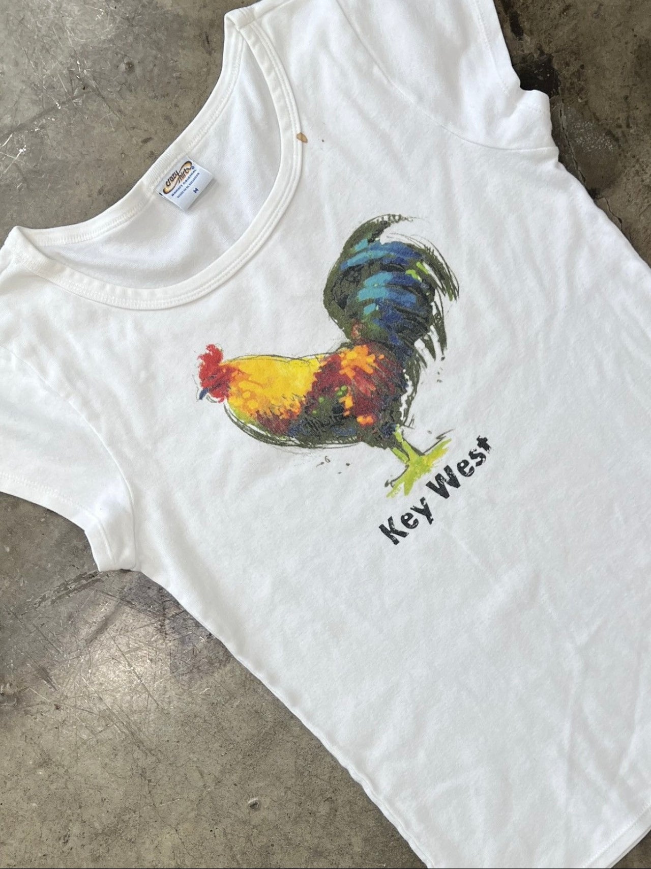 Key West Rooster Cap Sleeve W Tee