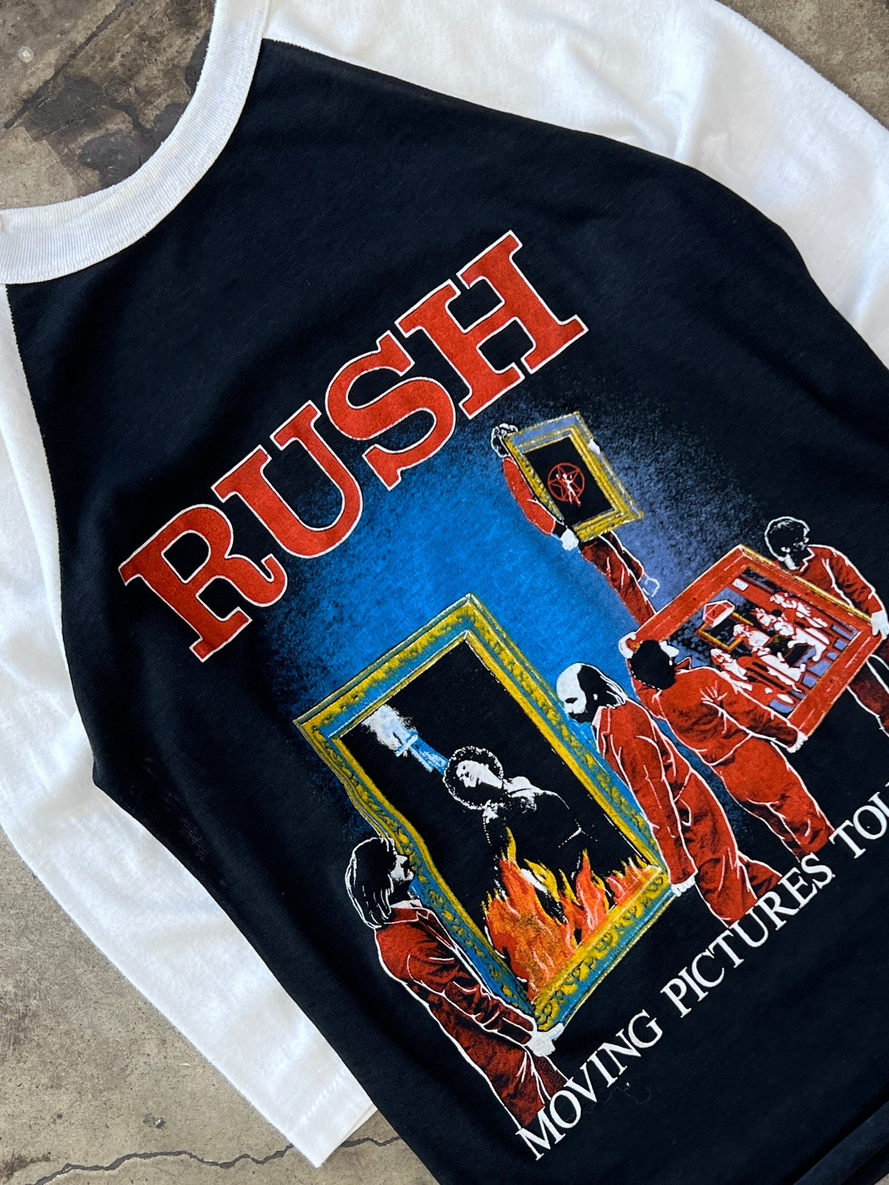 1981 Rush Moving Pictures Tour Raglan Tee