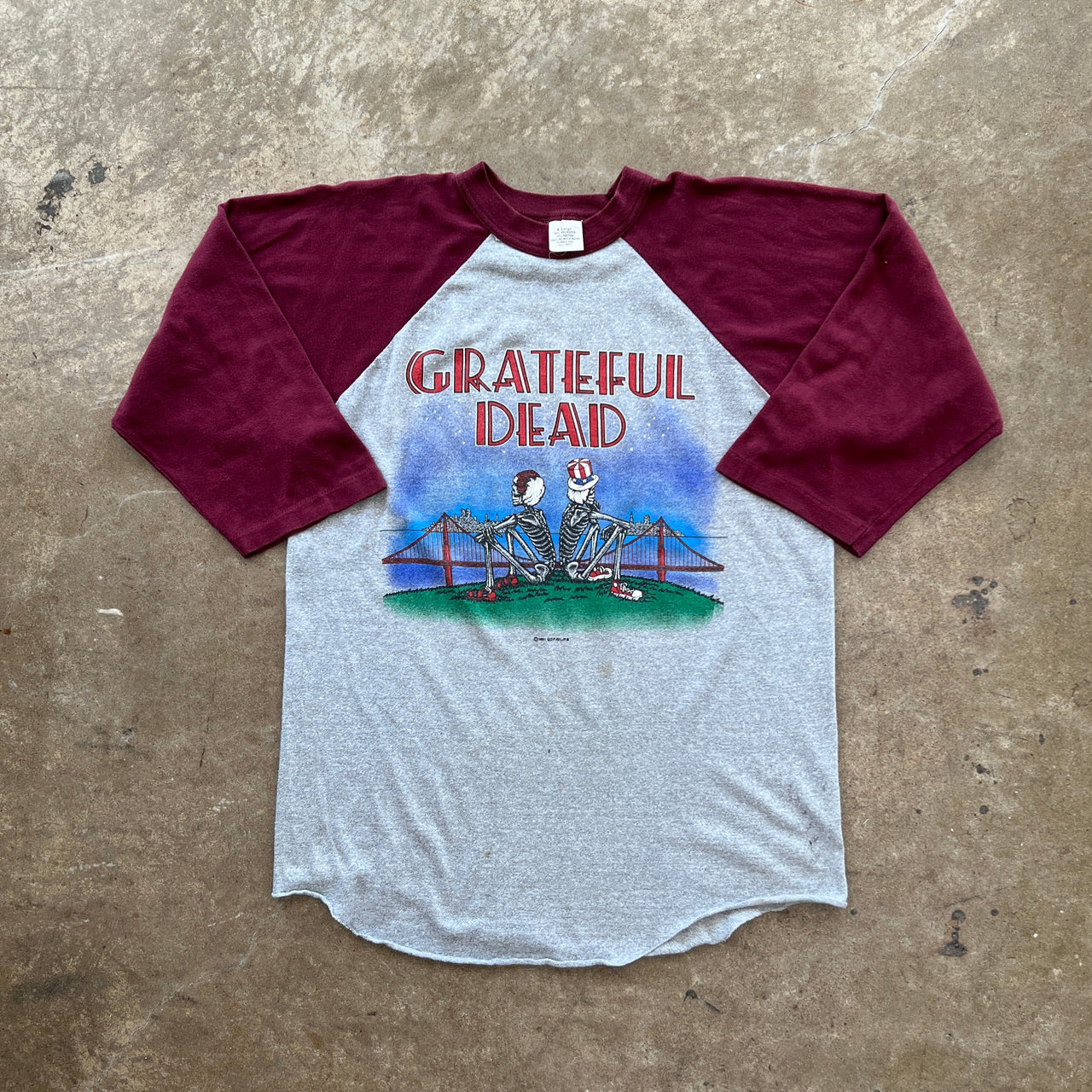 80s 1981 Grateful Dead Oakland Auditorium San Fransico Quarter Sleeve Single Stitch