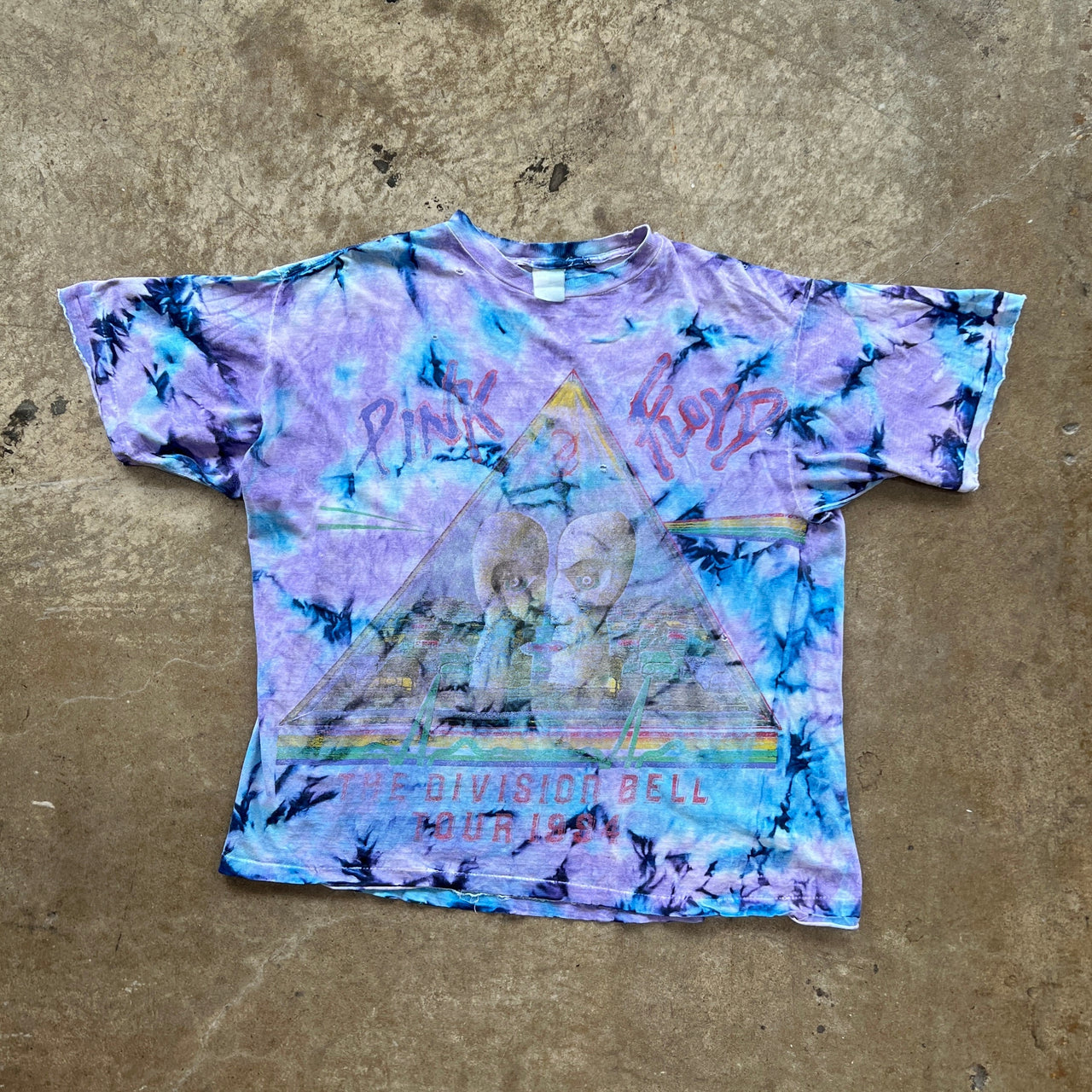90s Faded Pink Floyd Division Bell Band Tee