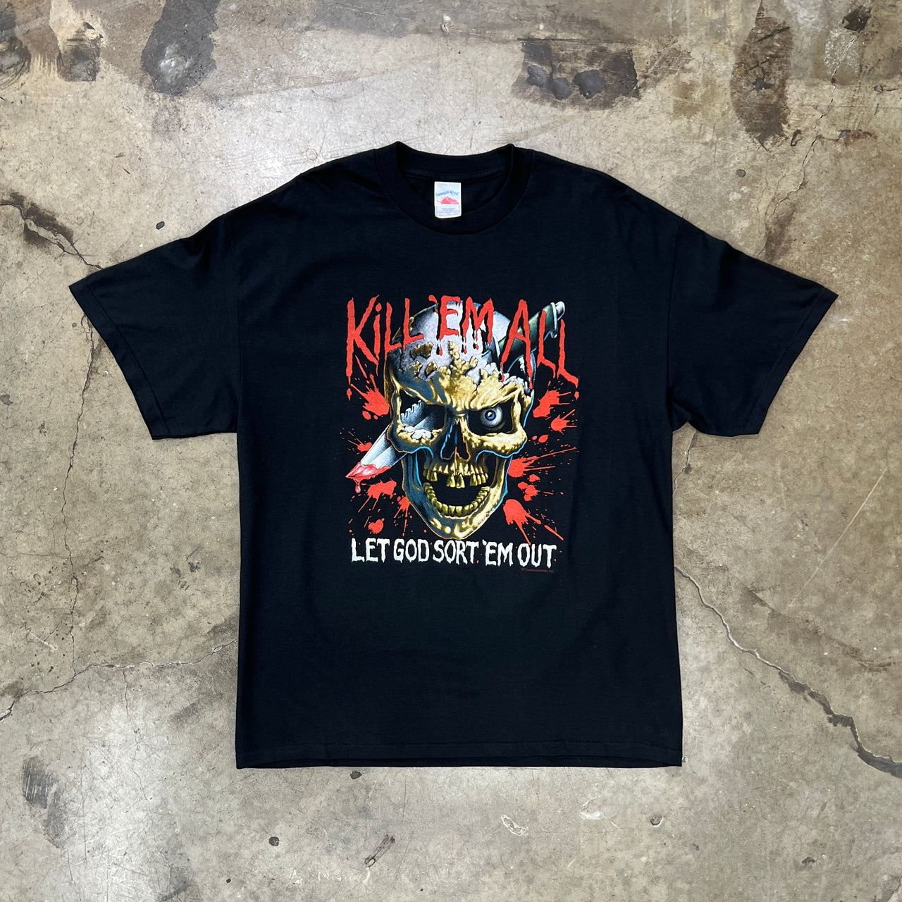 Kill Em All Skull Blood God Sort Em Out Tennessee River Tee
