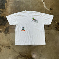 Looney Tunes Marvin the Martian Fight Embroidered Pocket Tee