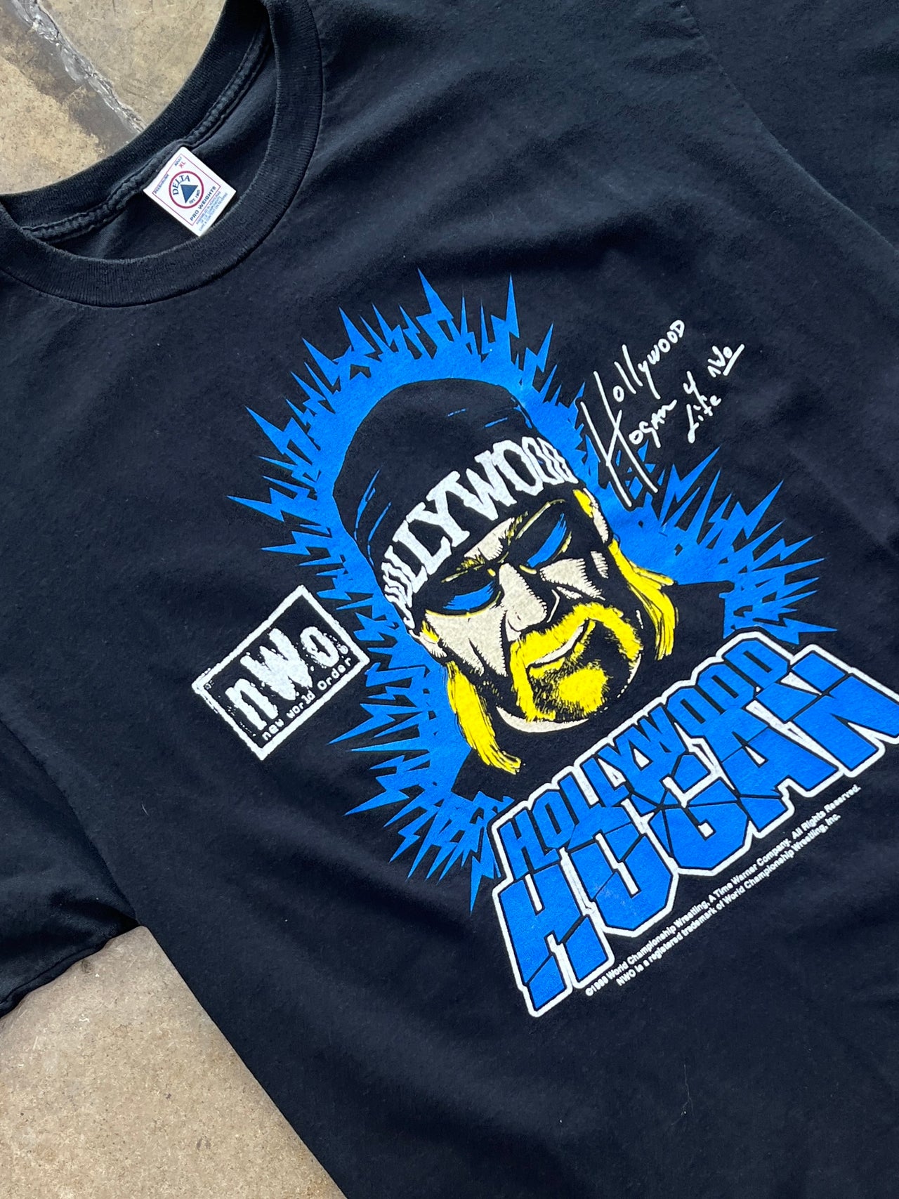 1998 NWO WCW Hollywood Hulk Hogan 4 Life Wrestling Tee