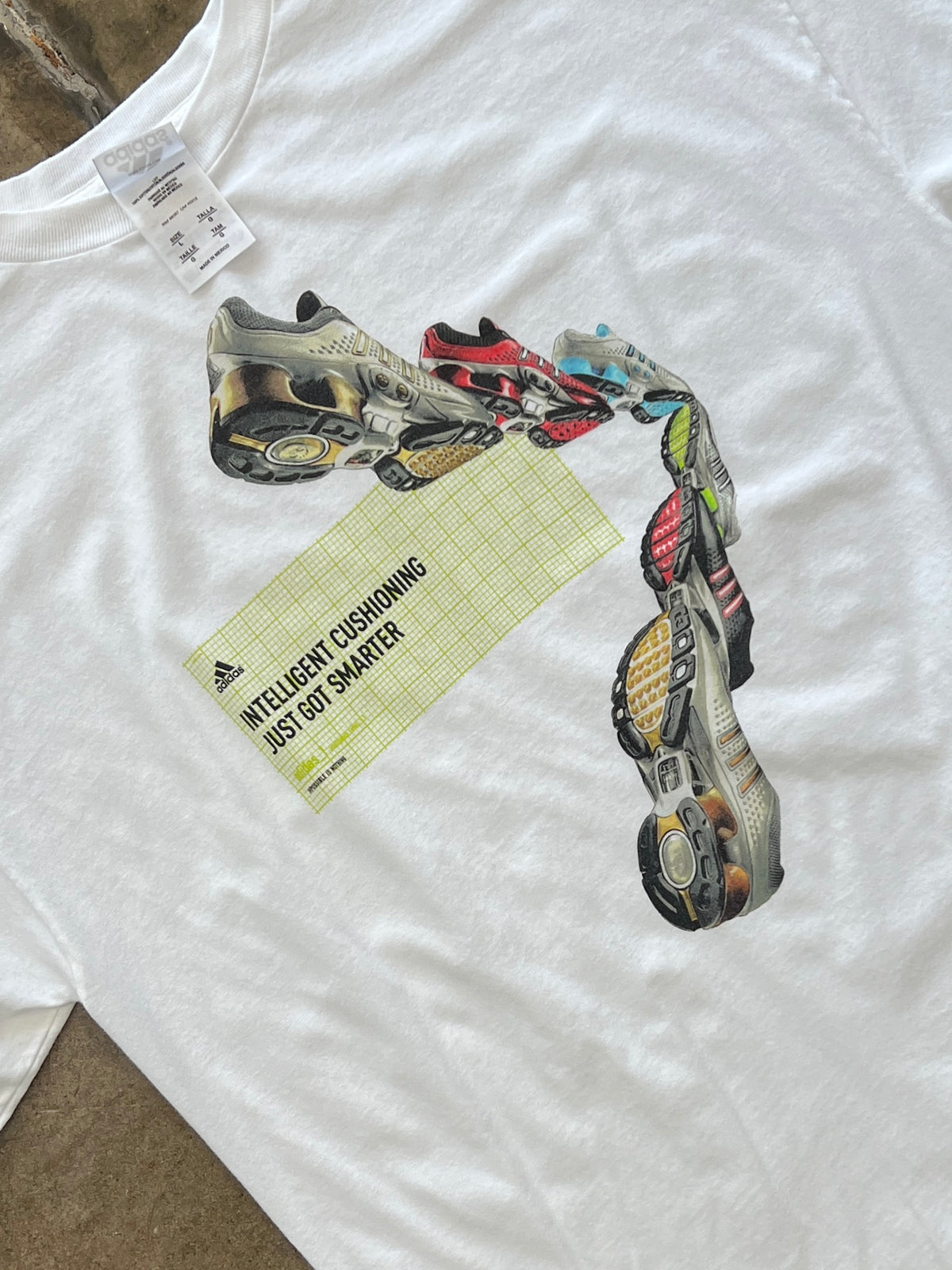 Y2K 2000s Adidas Intelligent Cushioning Soccer Tee