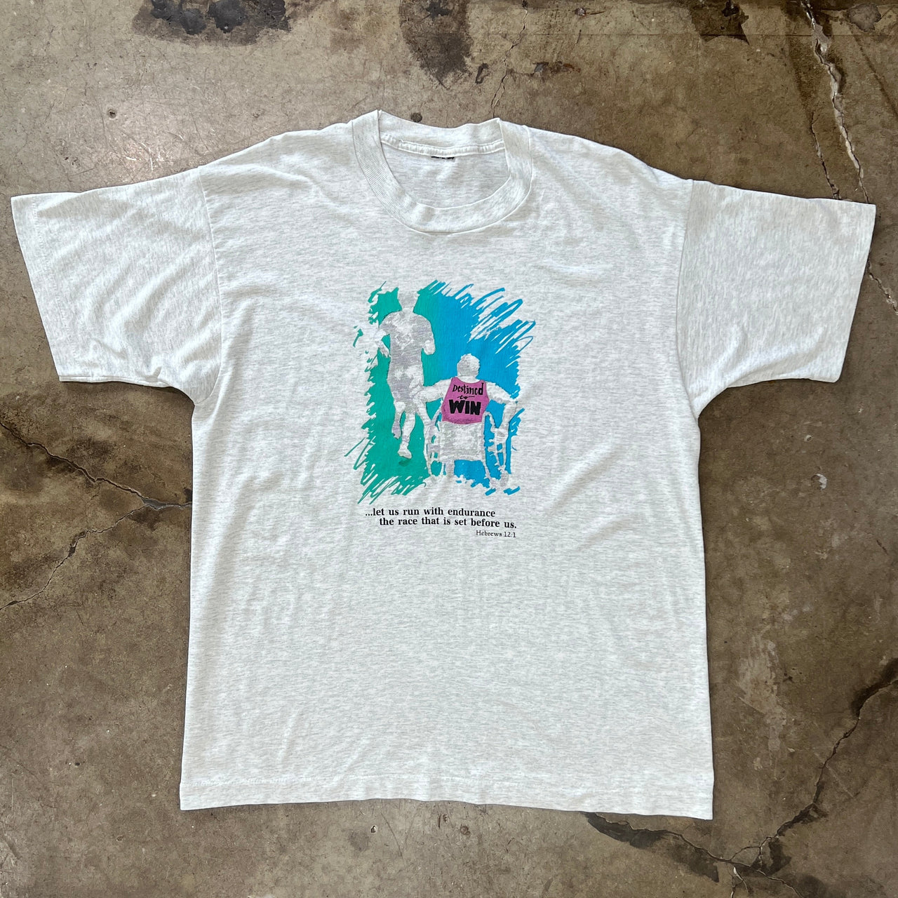 Runners Jesus Bible Verse Hebrews Religious Tee