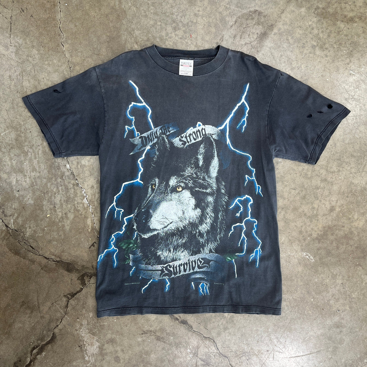AOP USA American Thunder Wolf Thunder Tultex Tee