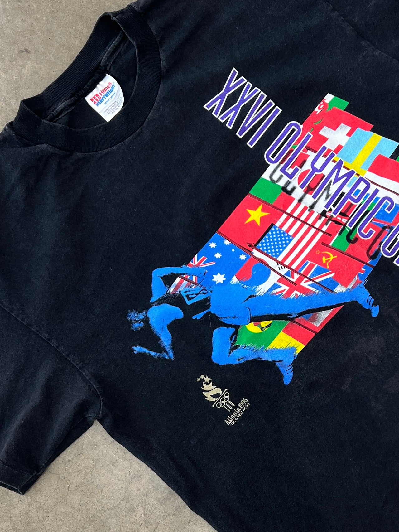 1996 90s Olympic Games Track Atlanta Single Stitch Tee