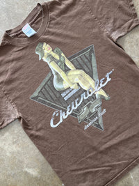 Chevy American Built Mechanic Woman Tee Medium