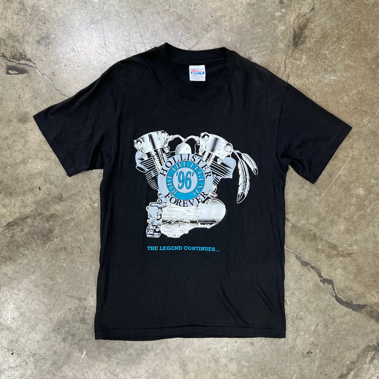 1996 Hollister Panhead Motorcycle Single Stitch Tee