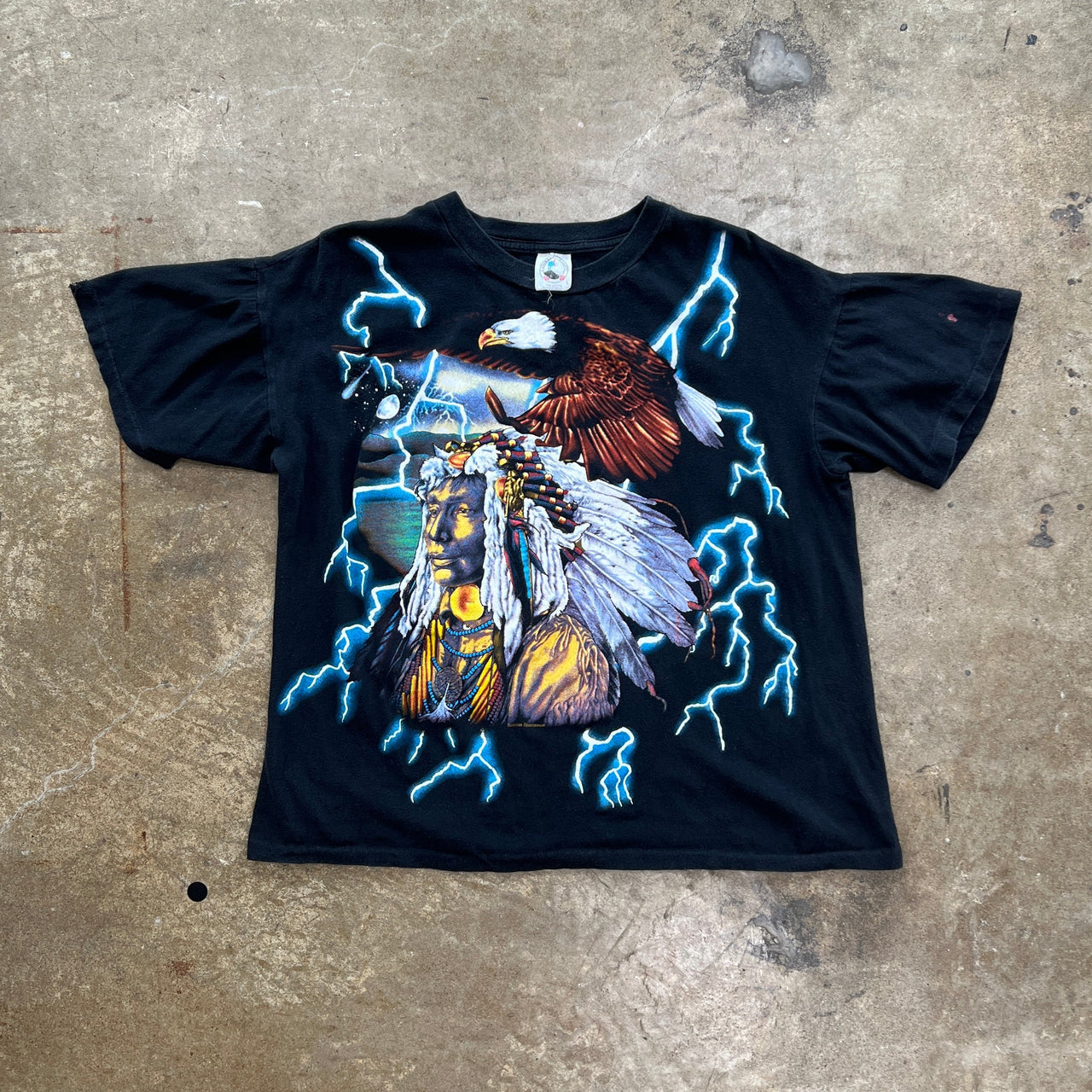 American Thunder USA Native Eagle Lightning Tee