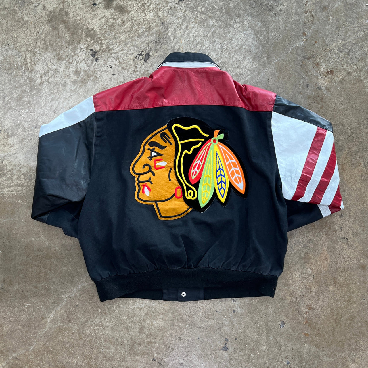 Jeff Hamilton NHL Blackhawks Leather Jacket