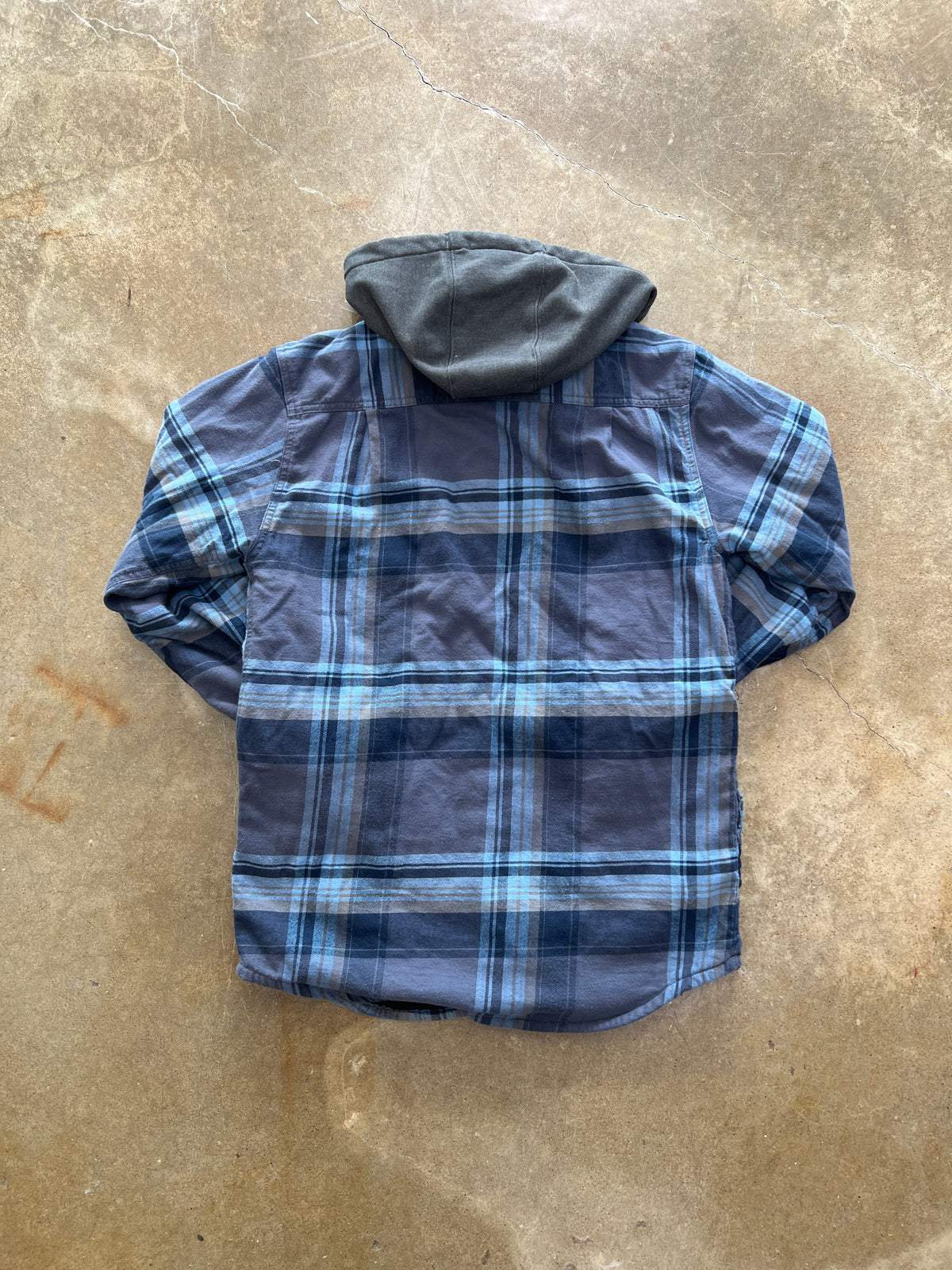 Carhartt Blue Tonal Plaid Hoodie