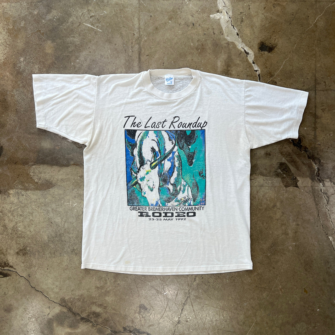 1992 The Last Round Up Rodeo Western Single Stitch Tee